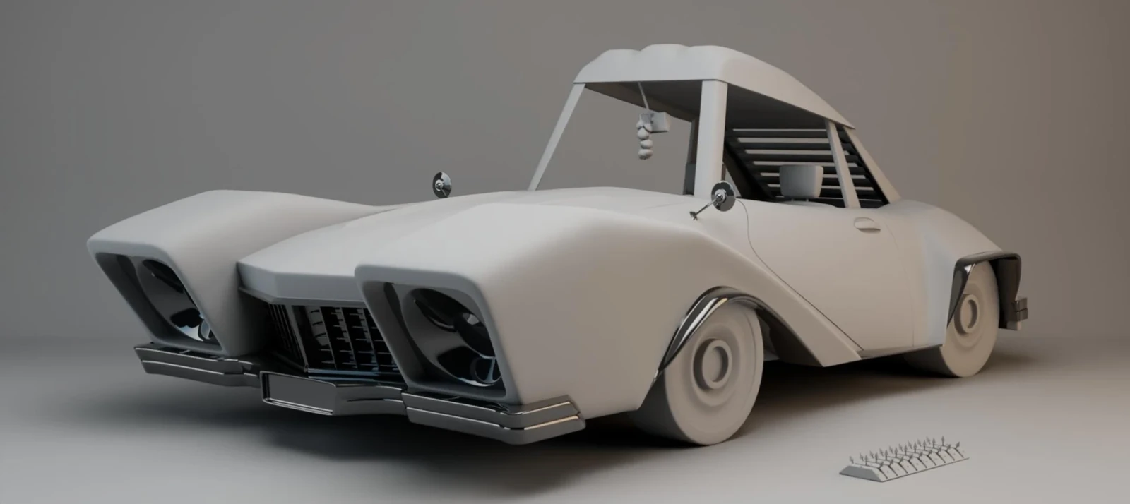 Character Vehicle Design | Stylized Retro-Inspired Car