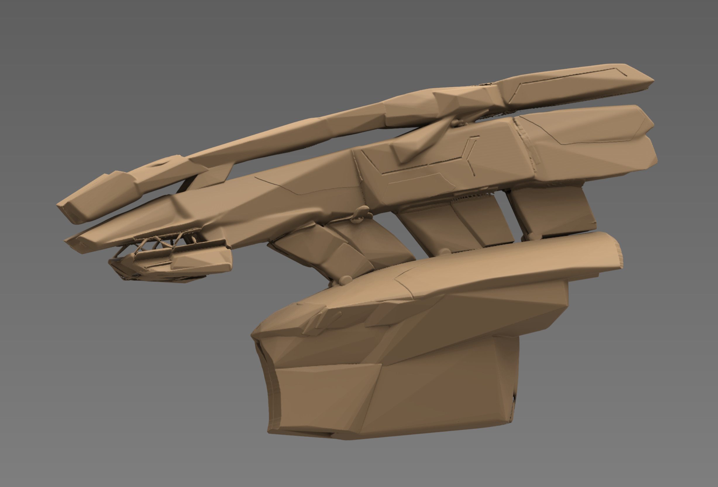 Ridiculous attempt to sketch the basic shape in 3DCoat. Abandoned.