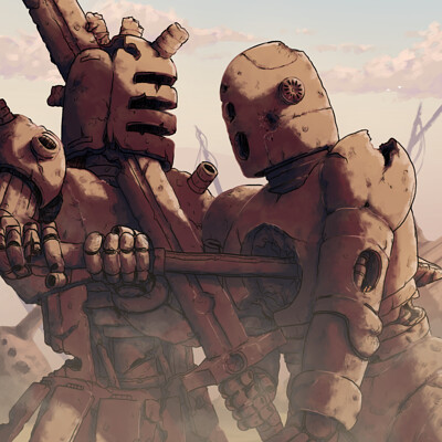 Giant Robot Battlefield Ruins