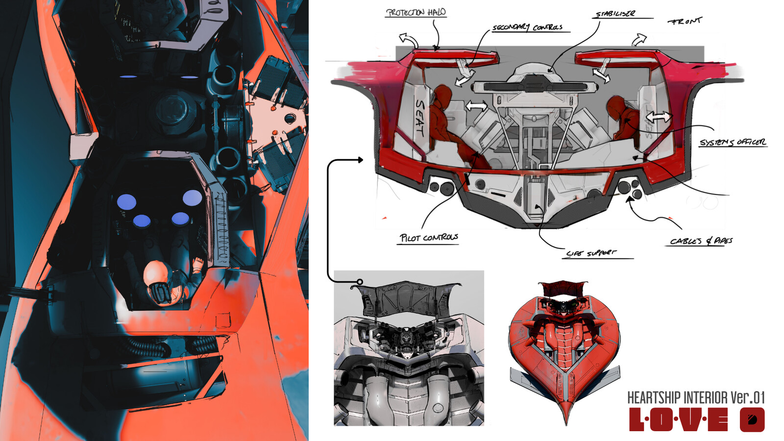 'Heartship' Interior design.