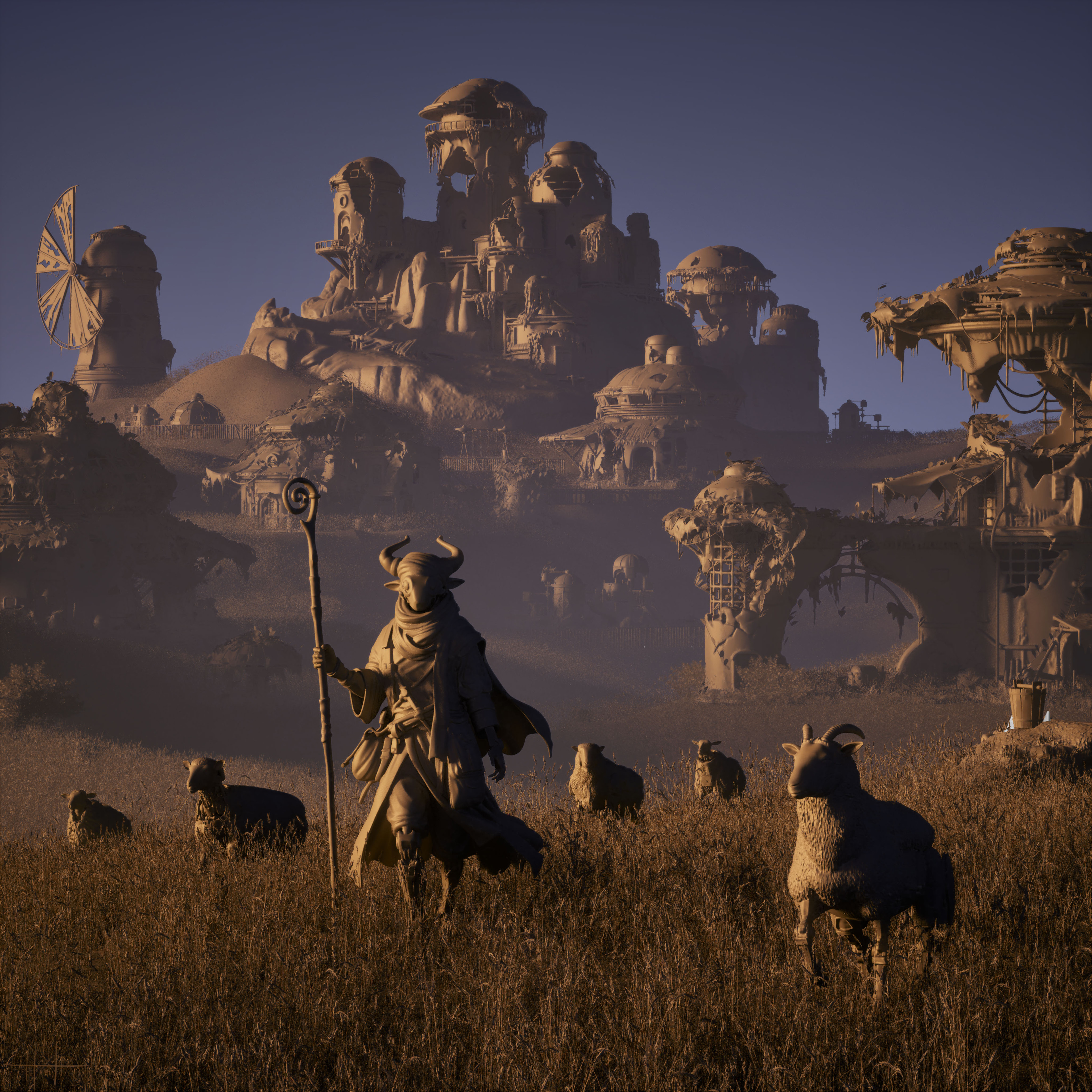 'The Shepherd and the Abandoned Village'
Lighting