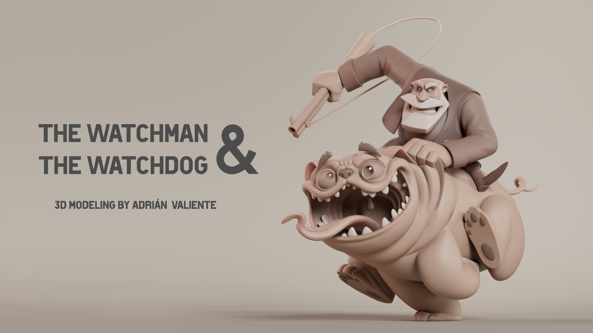 The Watchman &amp; the Watchdog -  3D Model by Adrián Valiente González by ArtStation