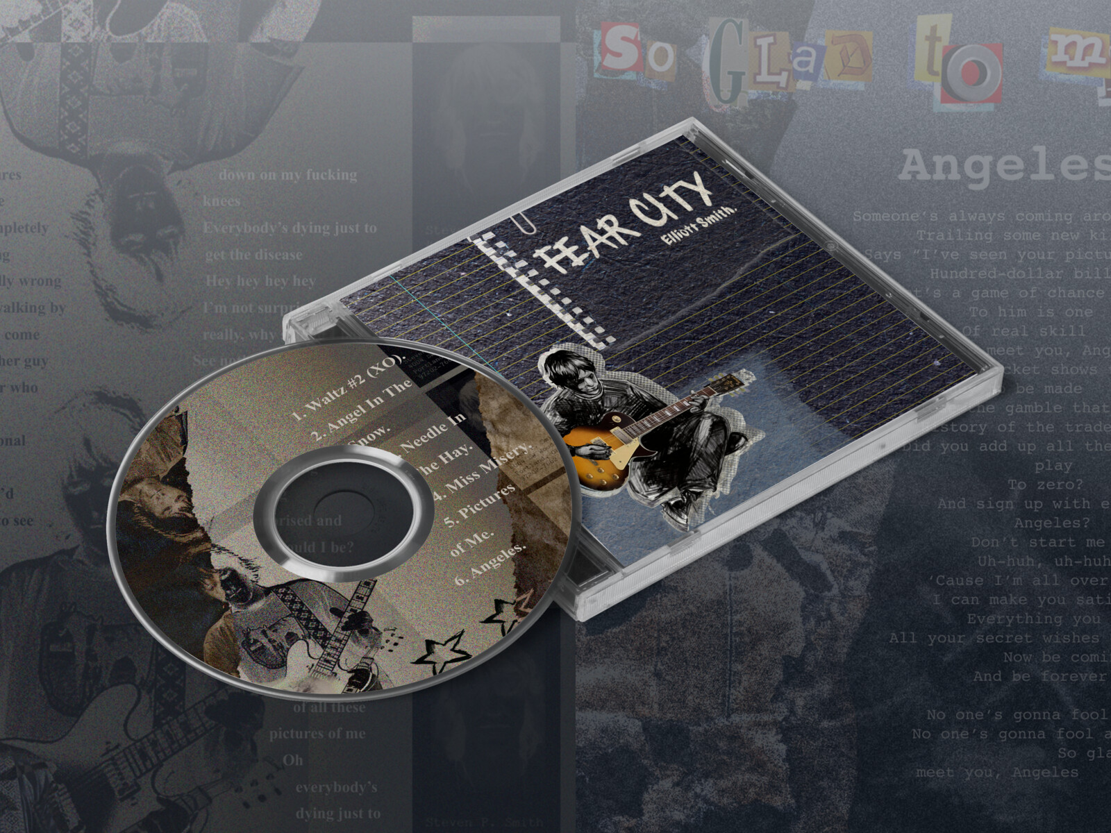 CD Spread mockup - proposed Elliott Smith album