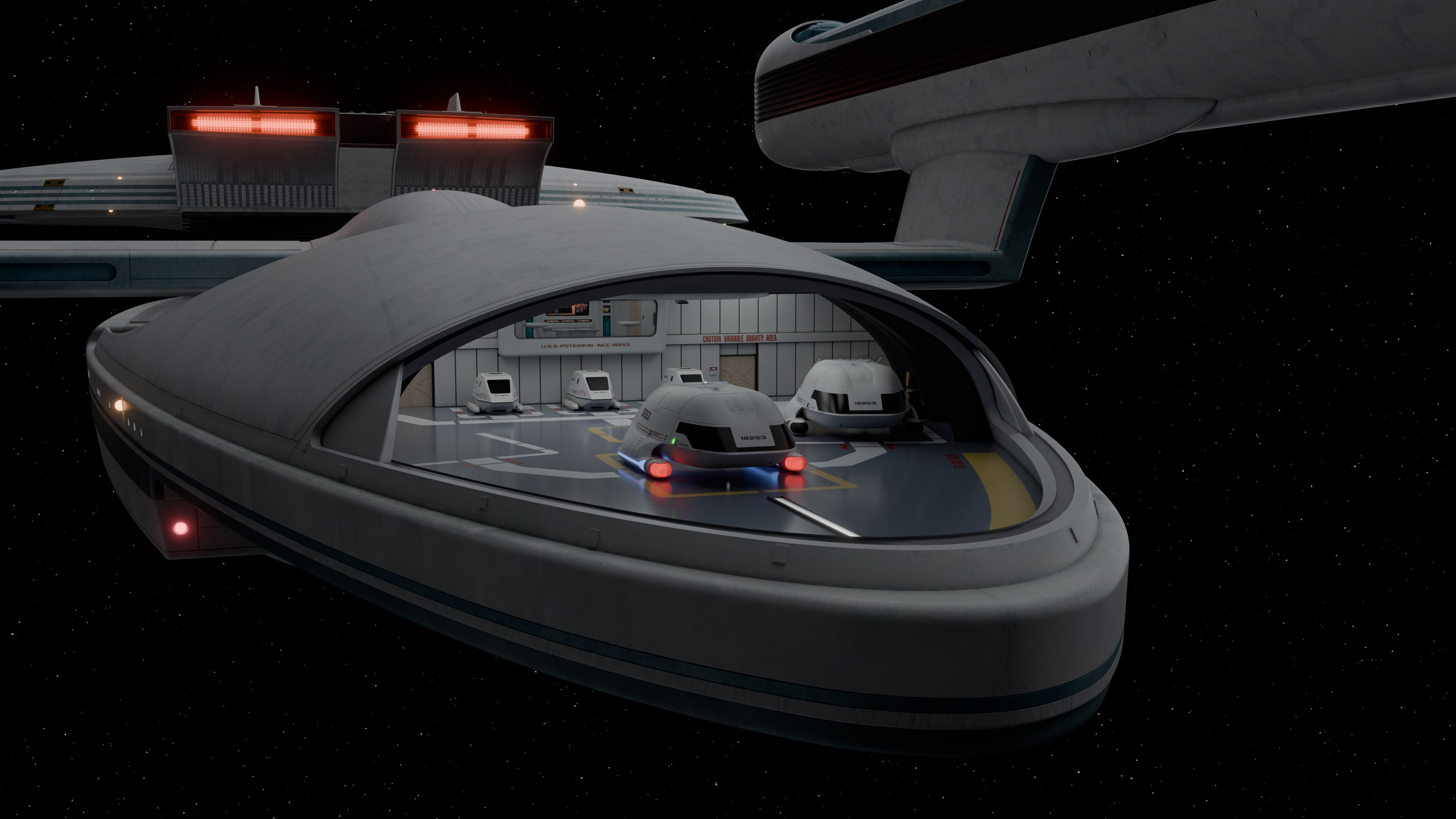 External view of the bay. Excelsior-Class mesh by Chris Kuhn.