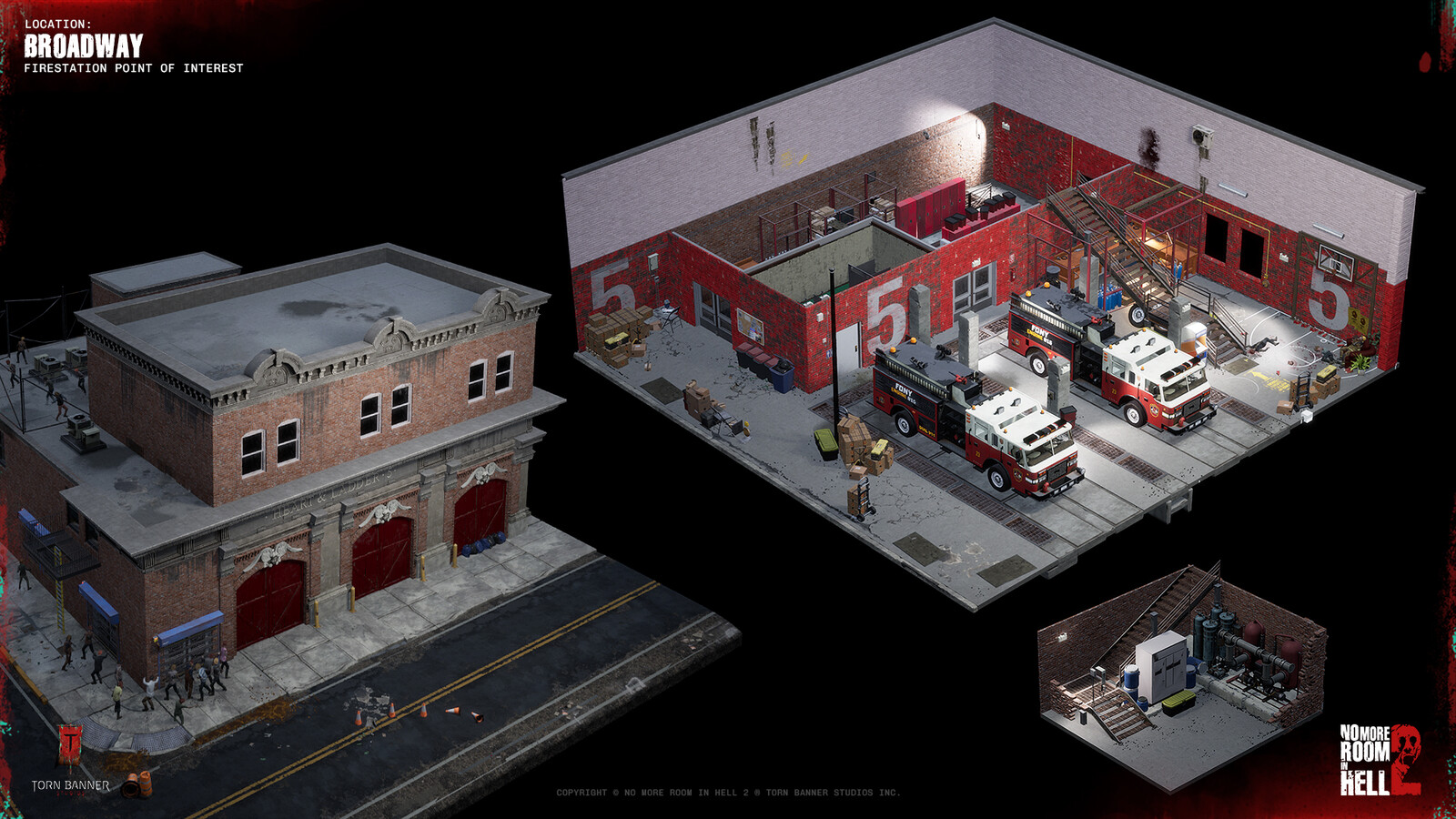 Designed both interior and exterior, including initial layout based on level design footprint, and full environment art from concept to final.