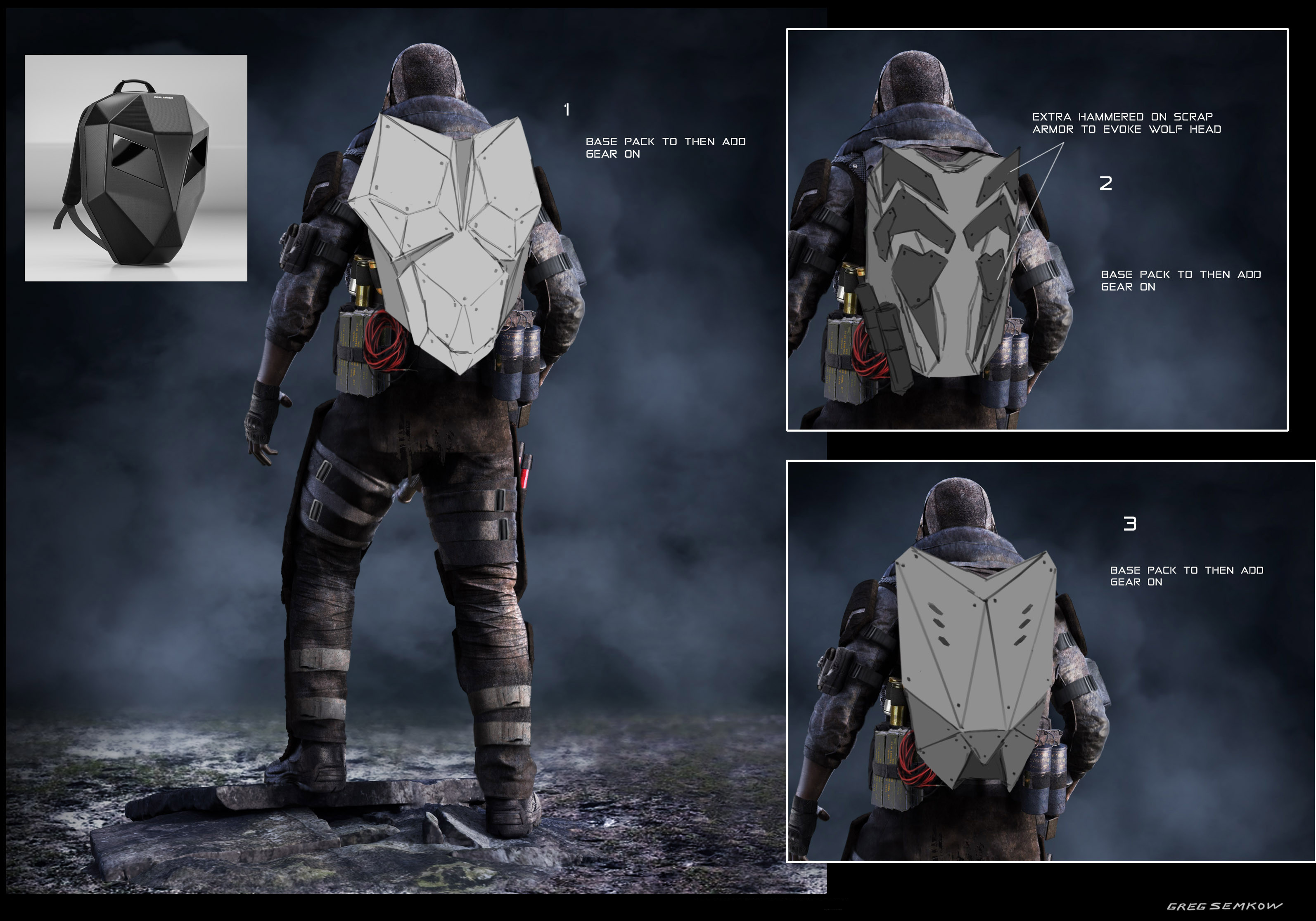 Backpack exploration. 