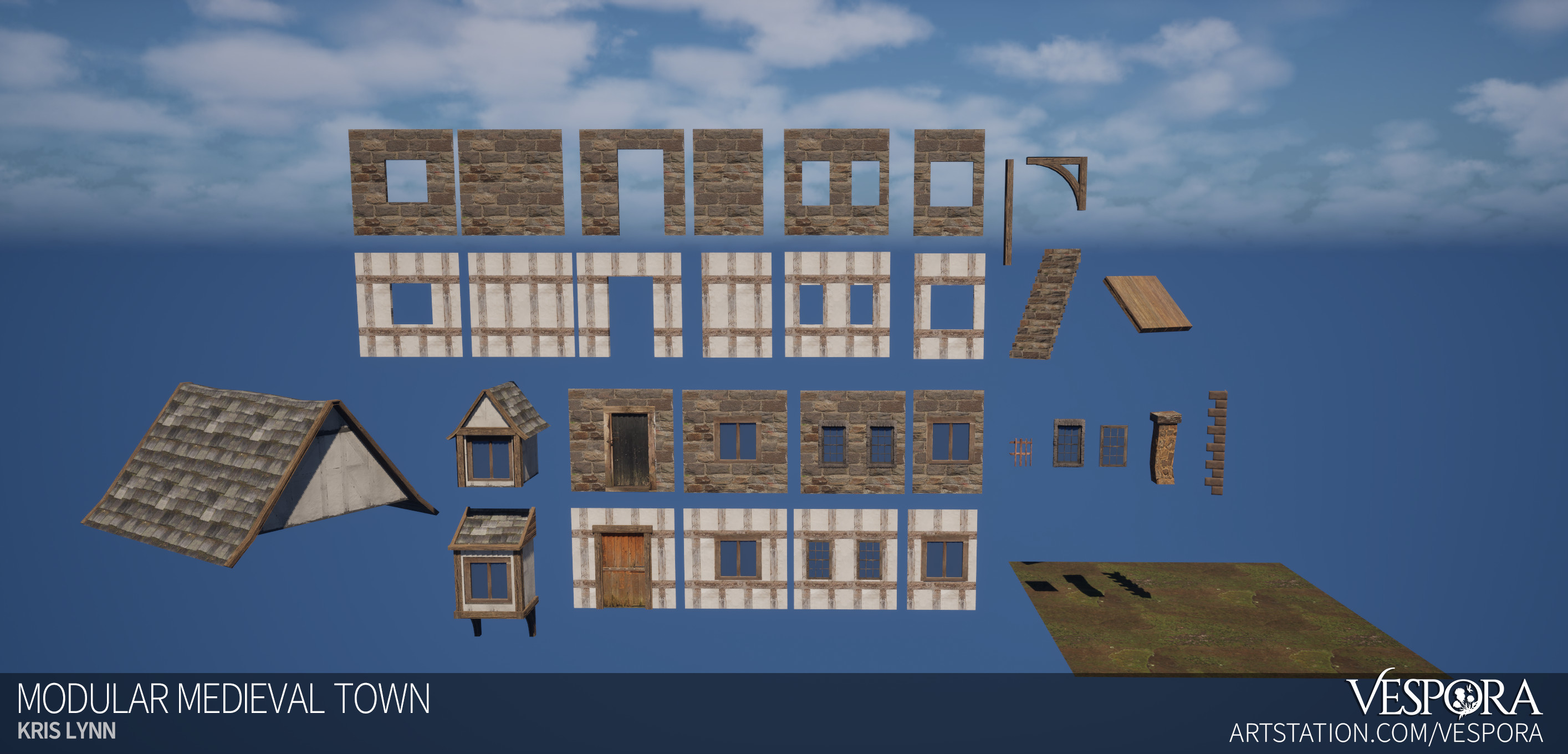 Week 1 - Medieval Town Kit Pieces