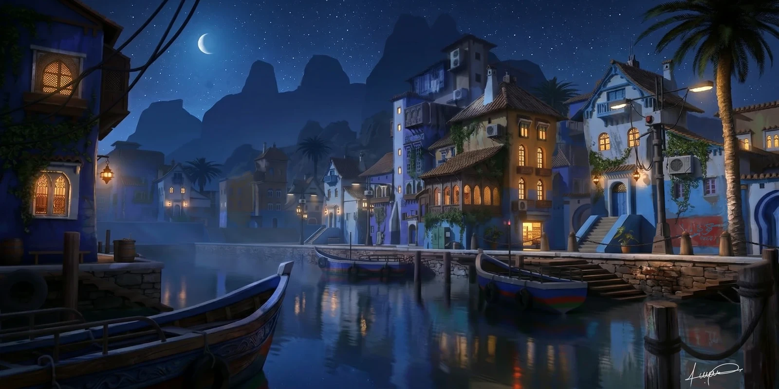 The Blue City | Stylized Environment Concept Art