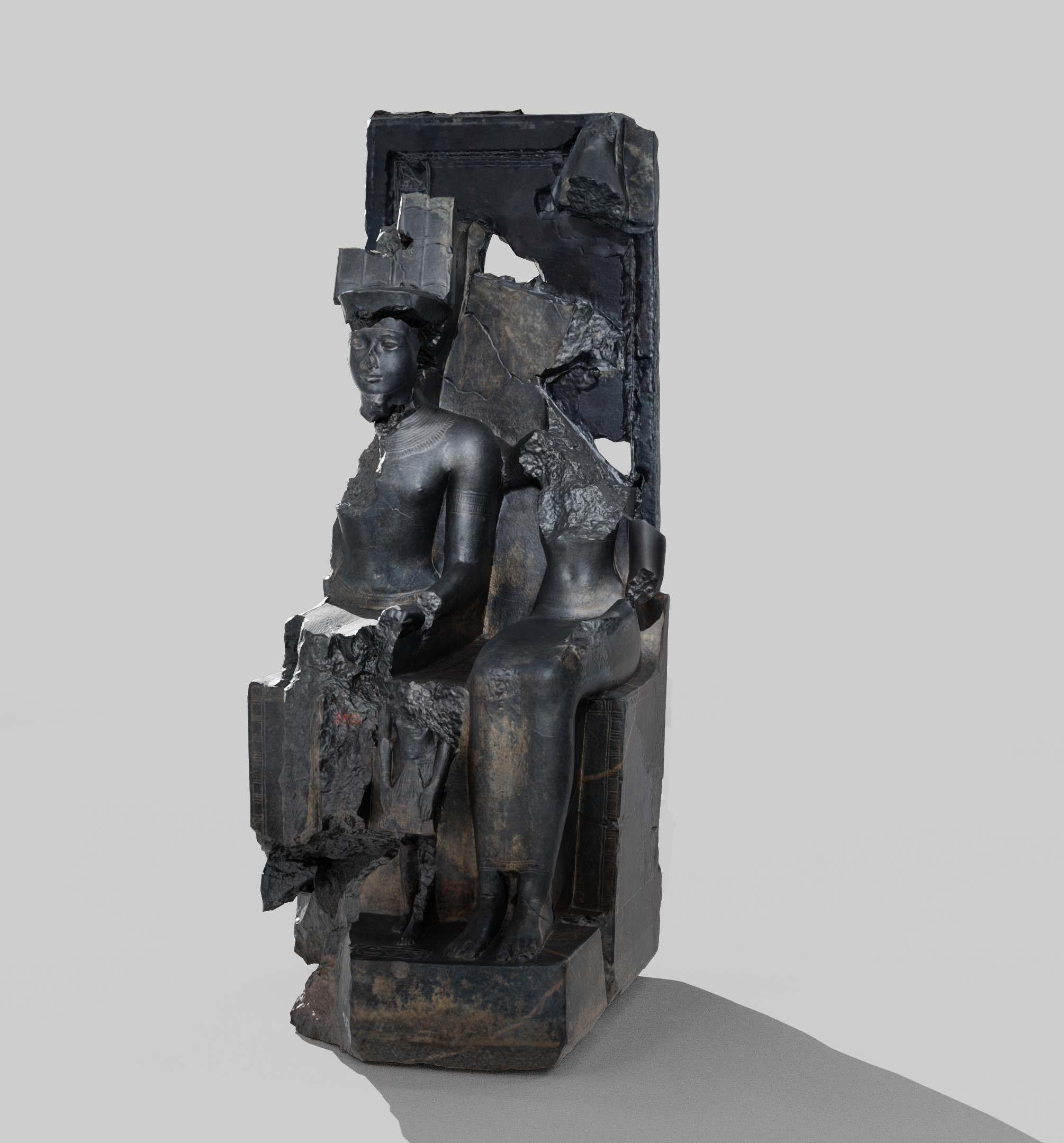 Senusret Statue Photogrammetry Scan Optimized for Spark AR 
