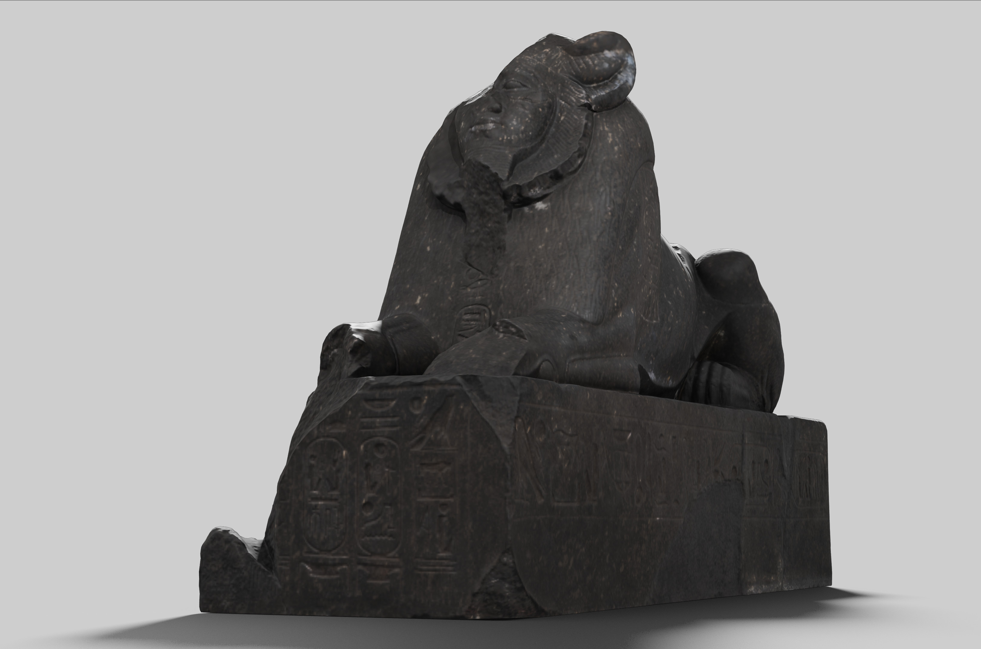 Tutankhamun Statue Photogrammetry Scan Optimized for Spark AR 