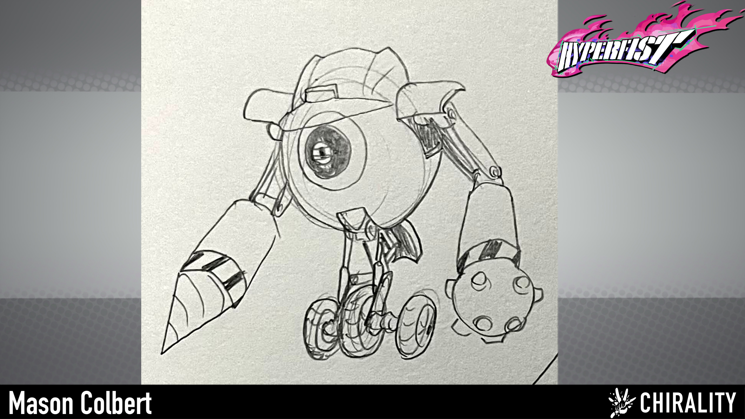 Initial Concept Sketch - We were originally going with construction themed enemies