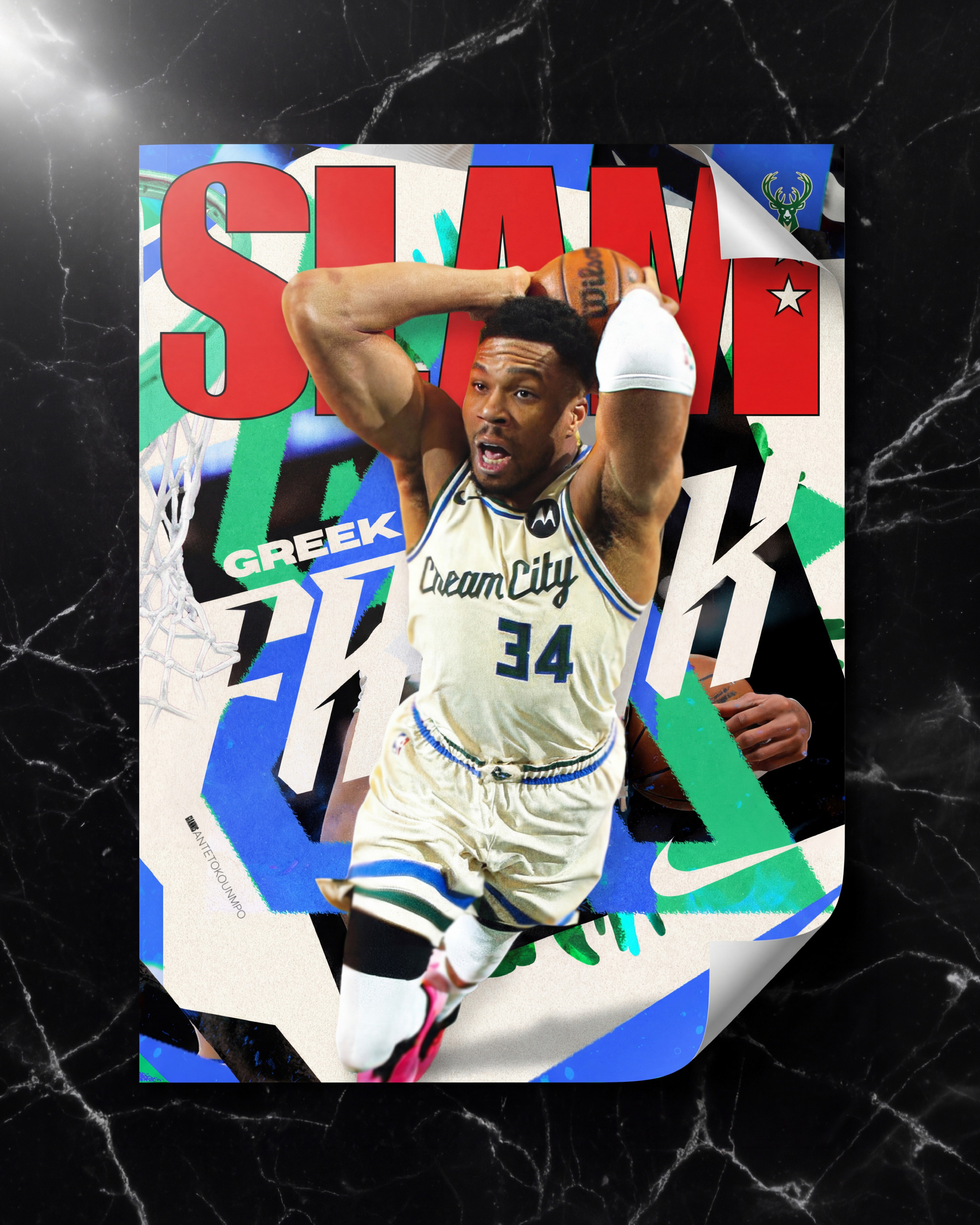 The campaign as a SLAM Magazine cover. The design fits the SLAM aesthetic so naturally it reads as genuine editorial content