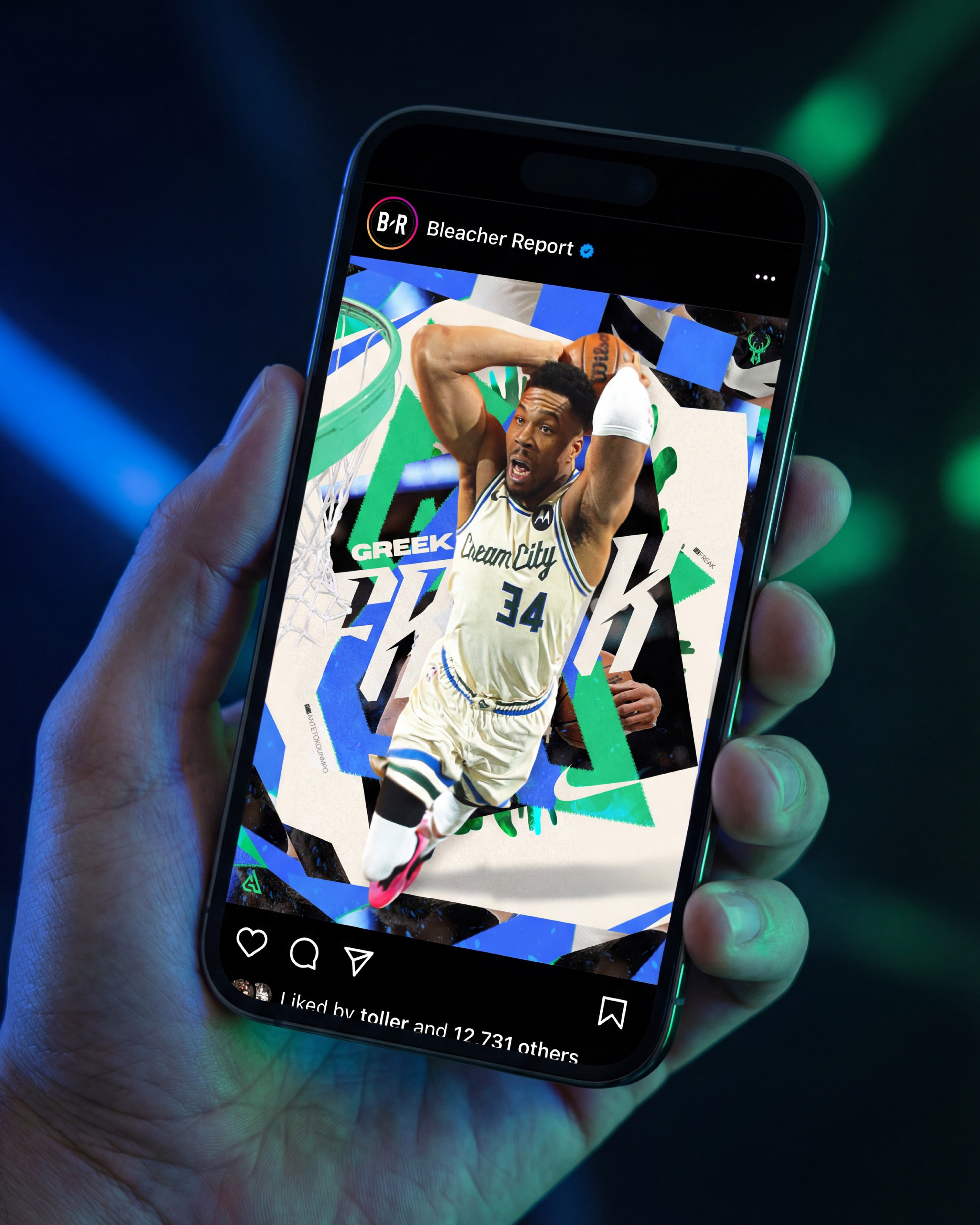 The campaign featured on the official Bleacher Report Instagram account. This is what the work looks like at scale on the most influential sports media platform in the world