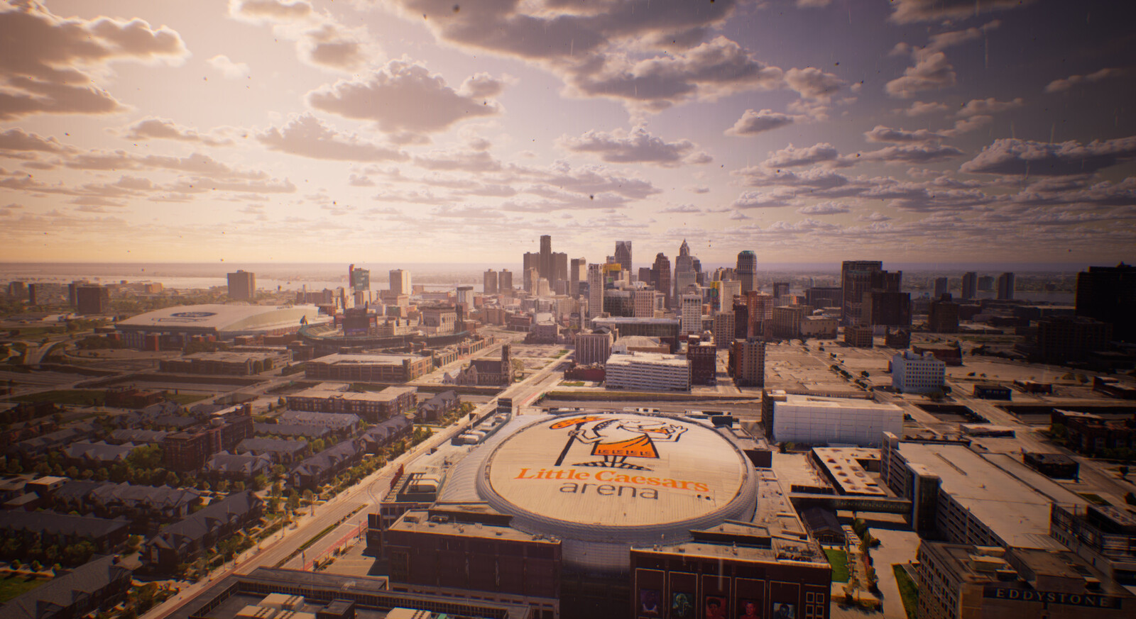 Detroit Rock City in Cesium in Unreal Engine 5.3 Lighting Rendering Ultra Dynamic Sky