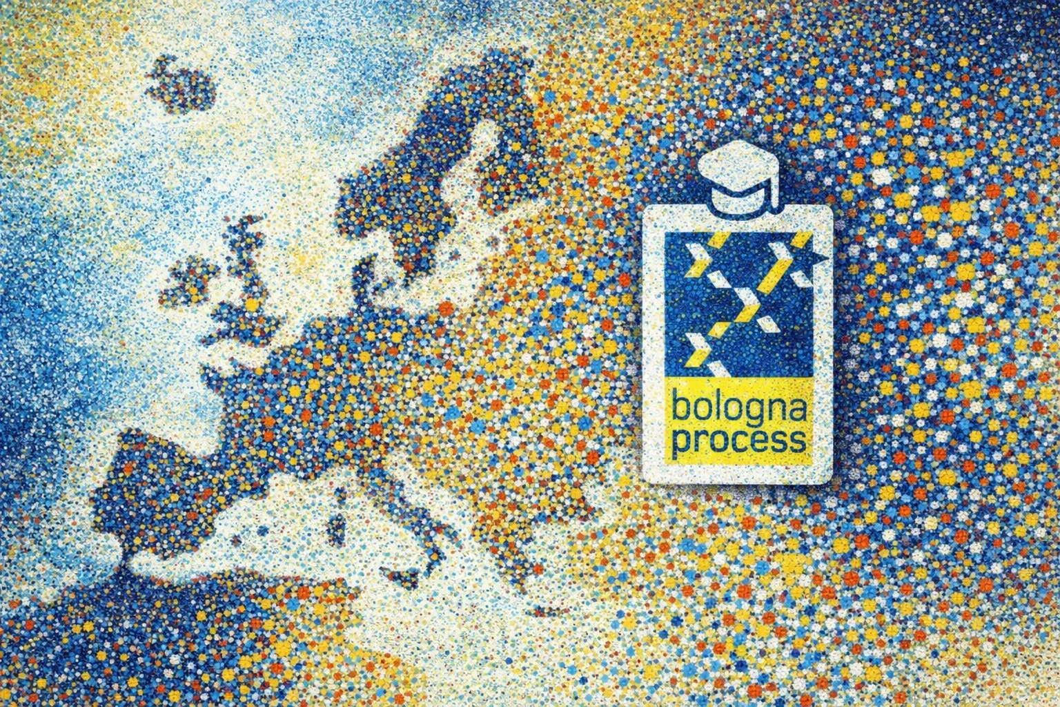 Artificial Pointillist Representation of the Bologna Process