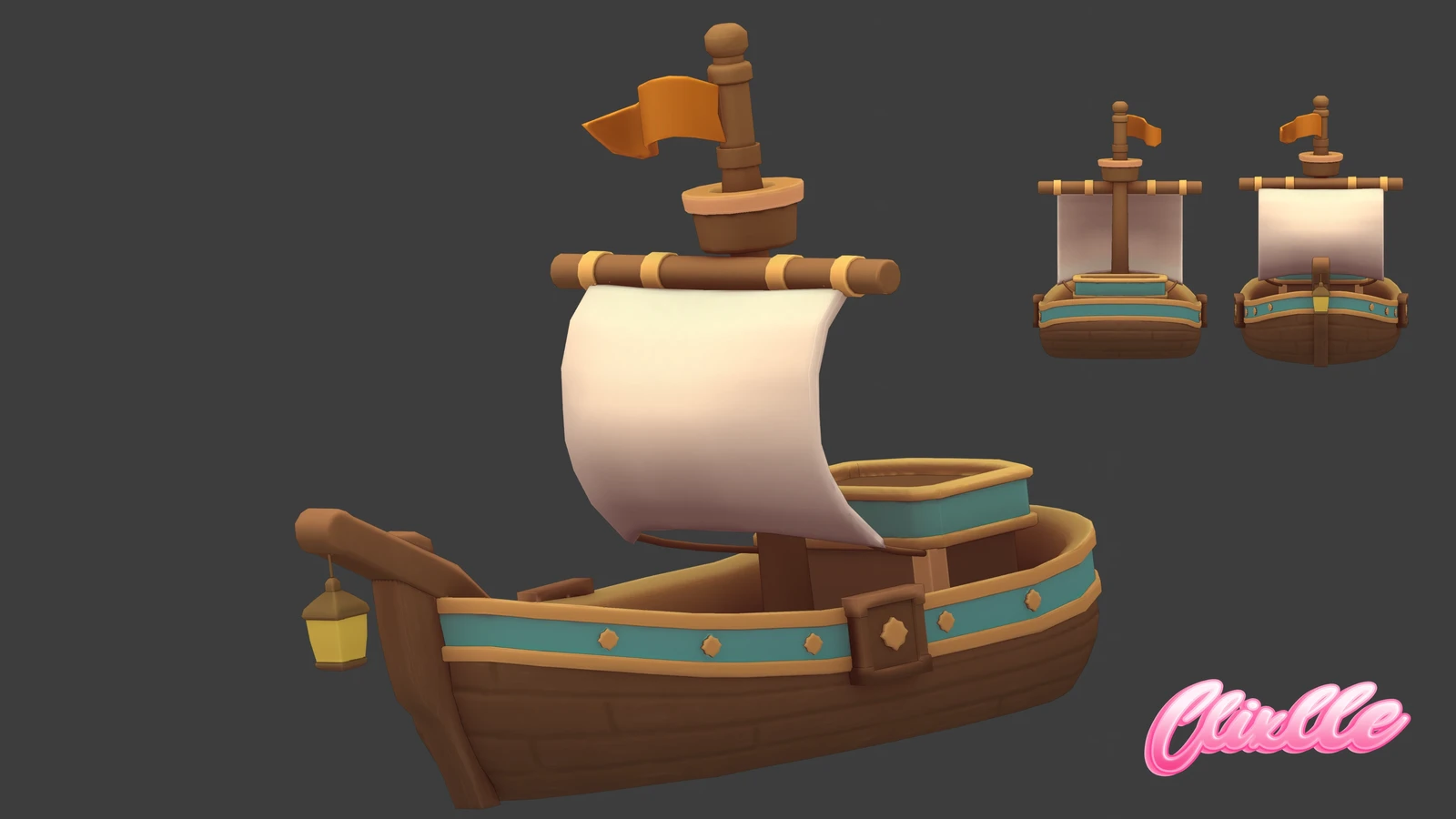 Stylized Ship Render