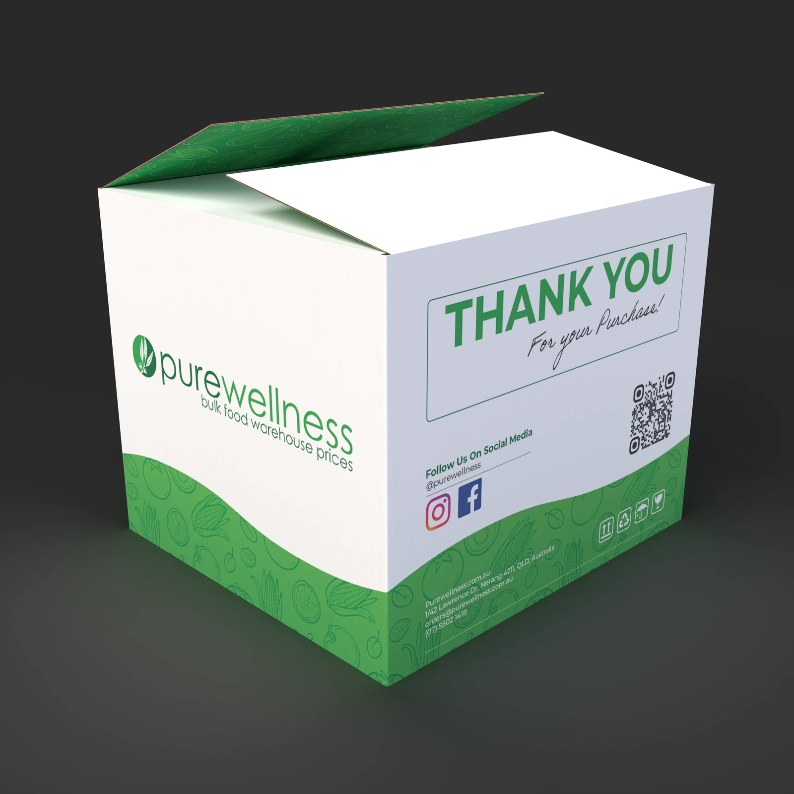Purewellness Shipping Box Design