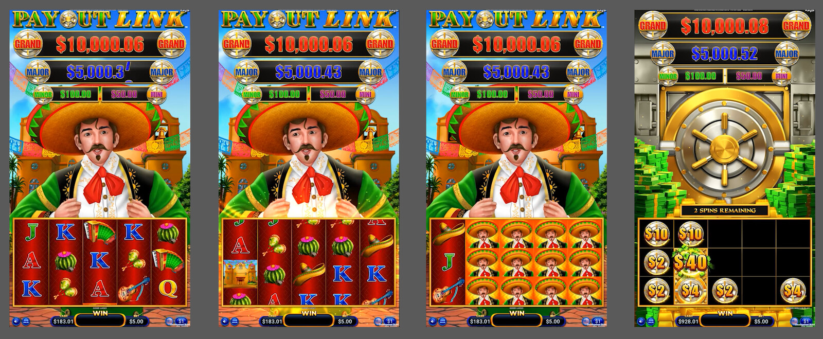 Chili Fiesta Base Game and Bonus Game Screens
© 2026 AGS LLC. All Rights Reserved