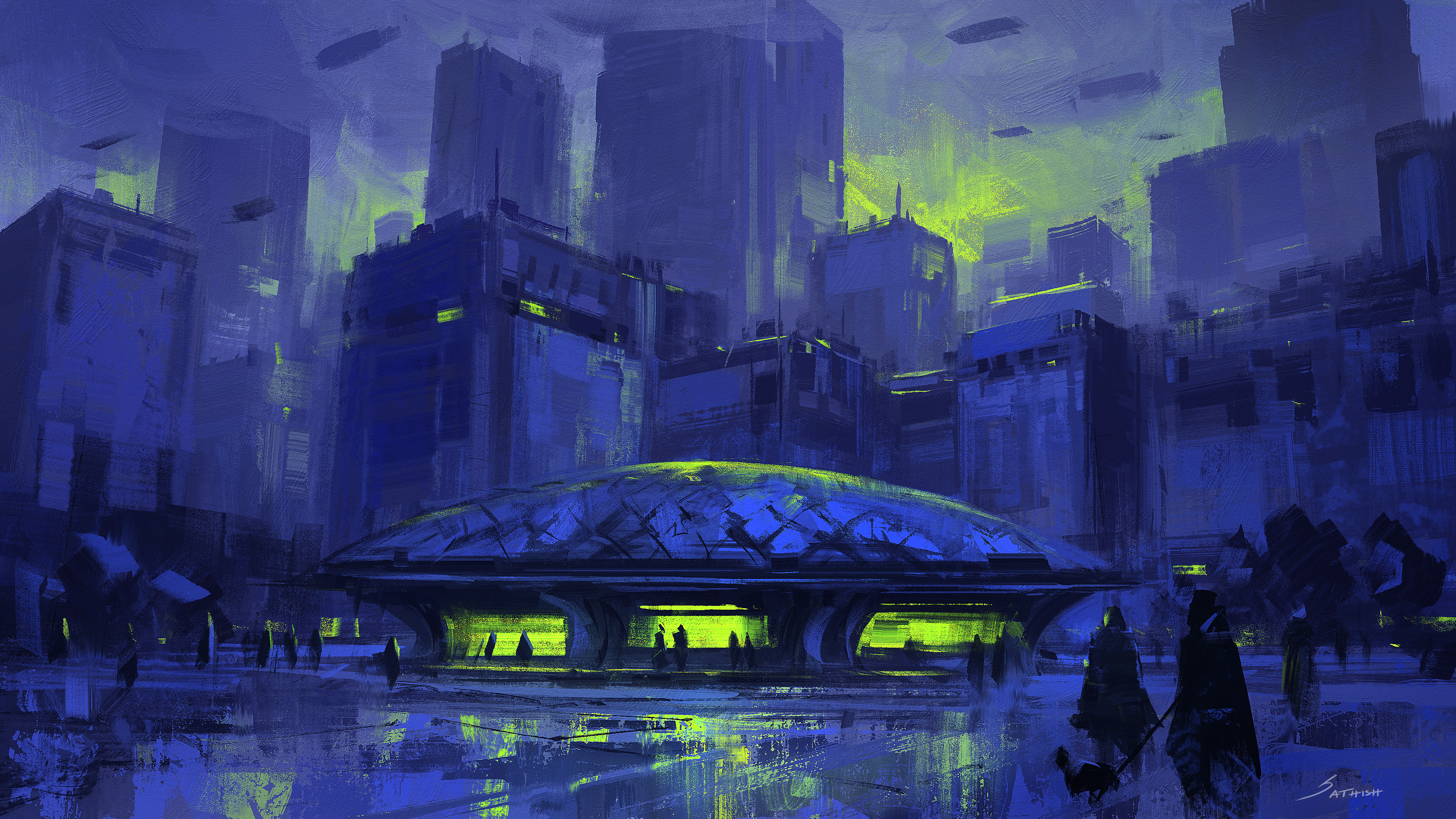 INDIGO &amp; ACID GREEN