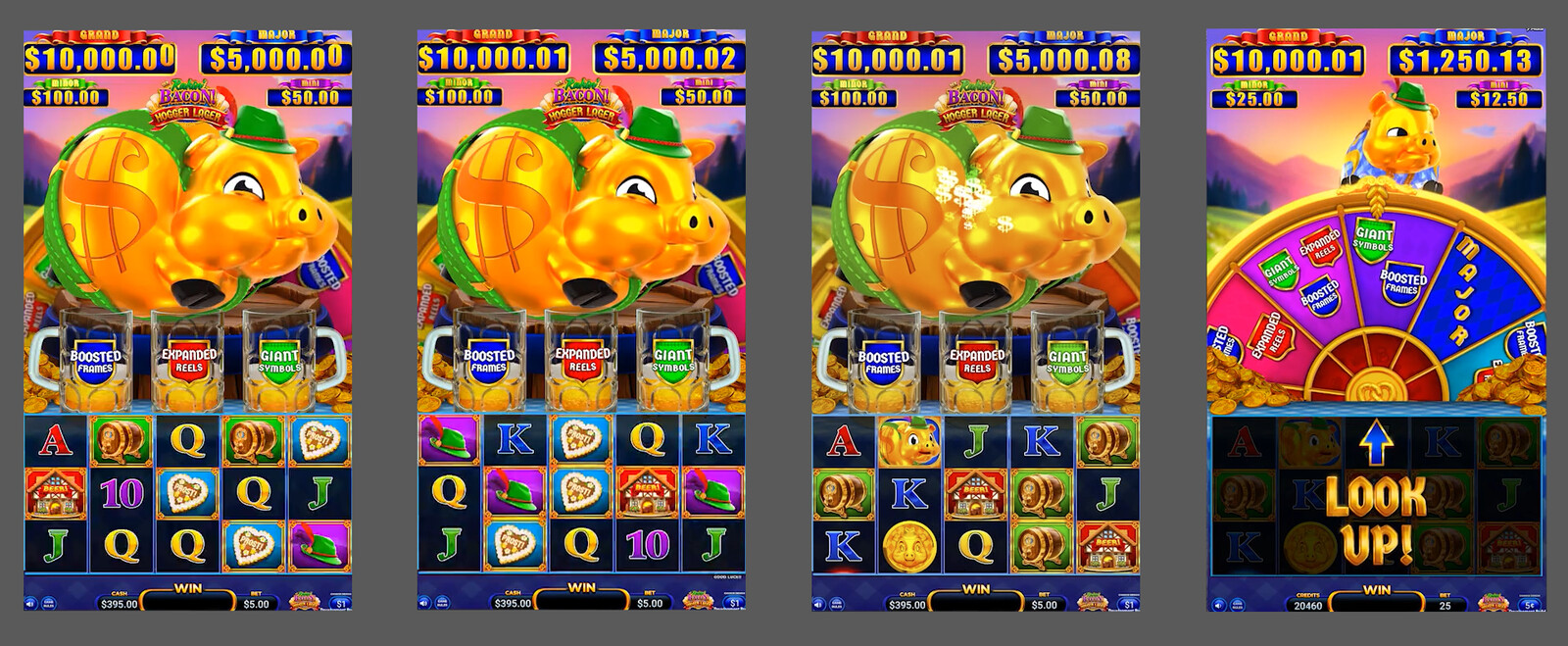 Hogger Lager game screens and Wheel Bonus Screen.
© 2026 AGS LLC. All Rights Reserved