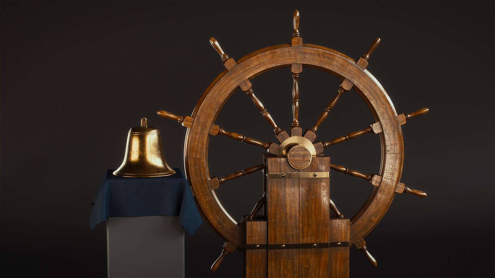 A separate render of the wheel. We ended up not using the bell for the final.