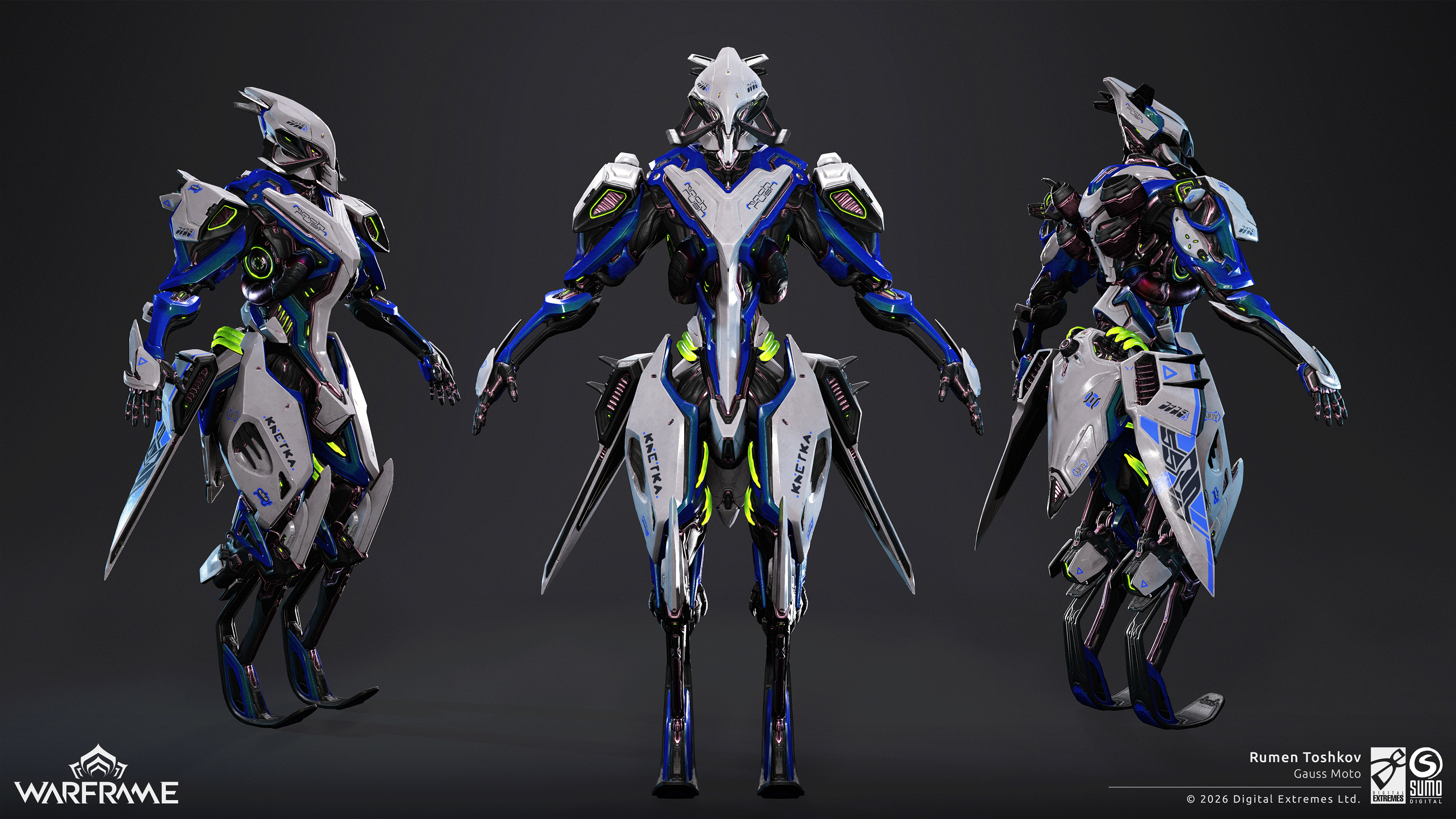 Gauss Moto in-game preview, highpoly done by me. Retopo, UV's, Implementation by Marcelo Pinheiro. Texturing, Implementation and Supervision by Ryan Ashfield.