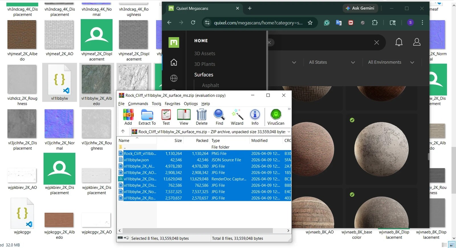 Extract all texture sets into a folder