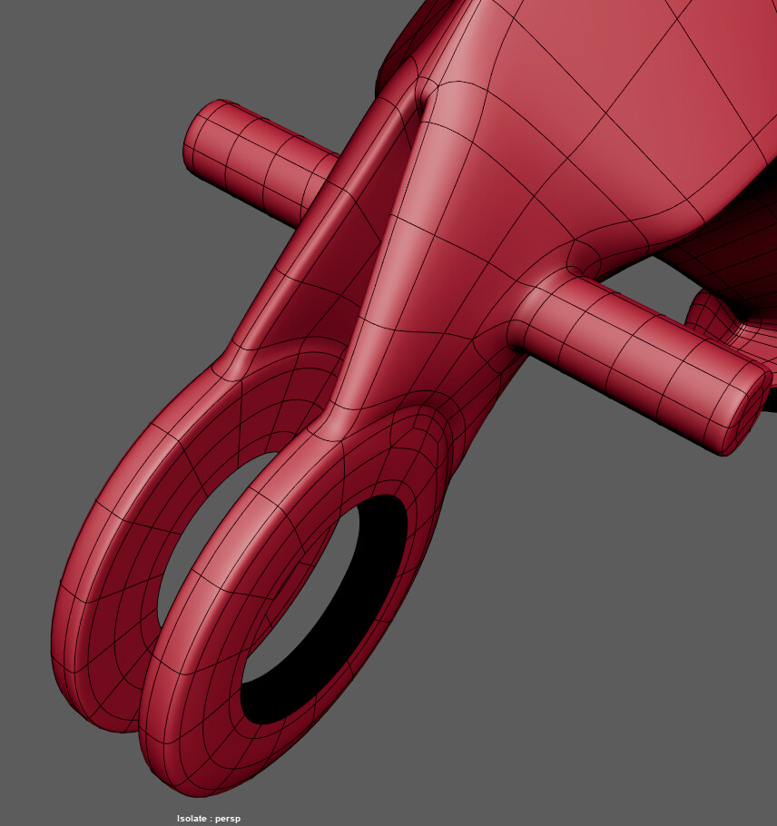 The articulation/animation of this asset means I need to model inner geo in some areas T__T