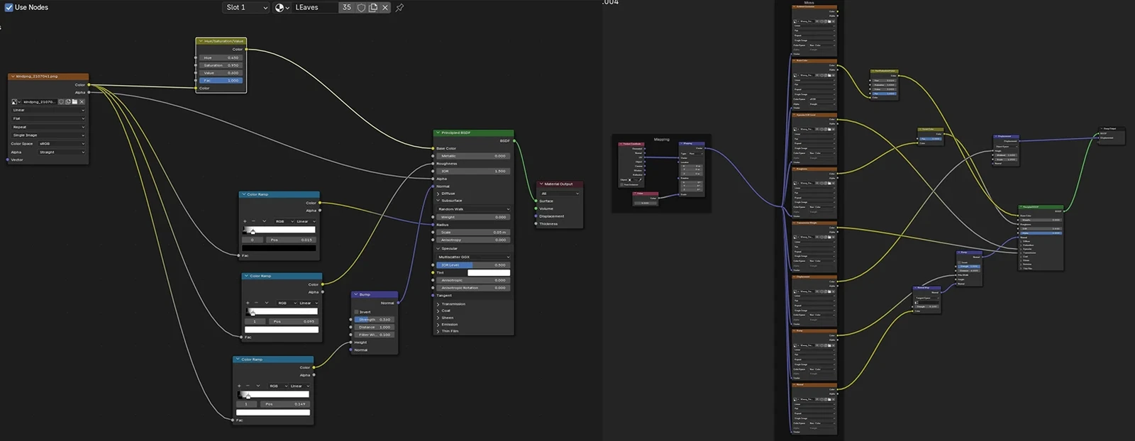Material Setup &amp; Shader Workflow - Leaf Card and Moss Texture