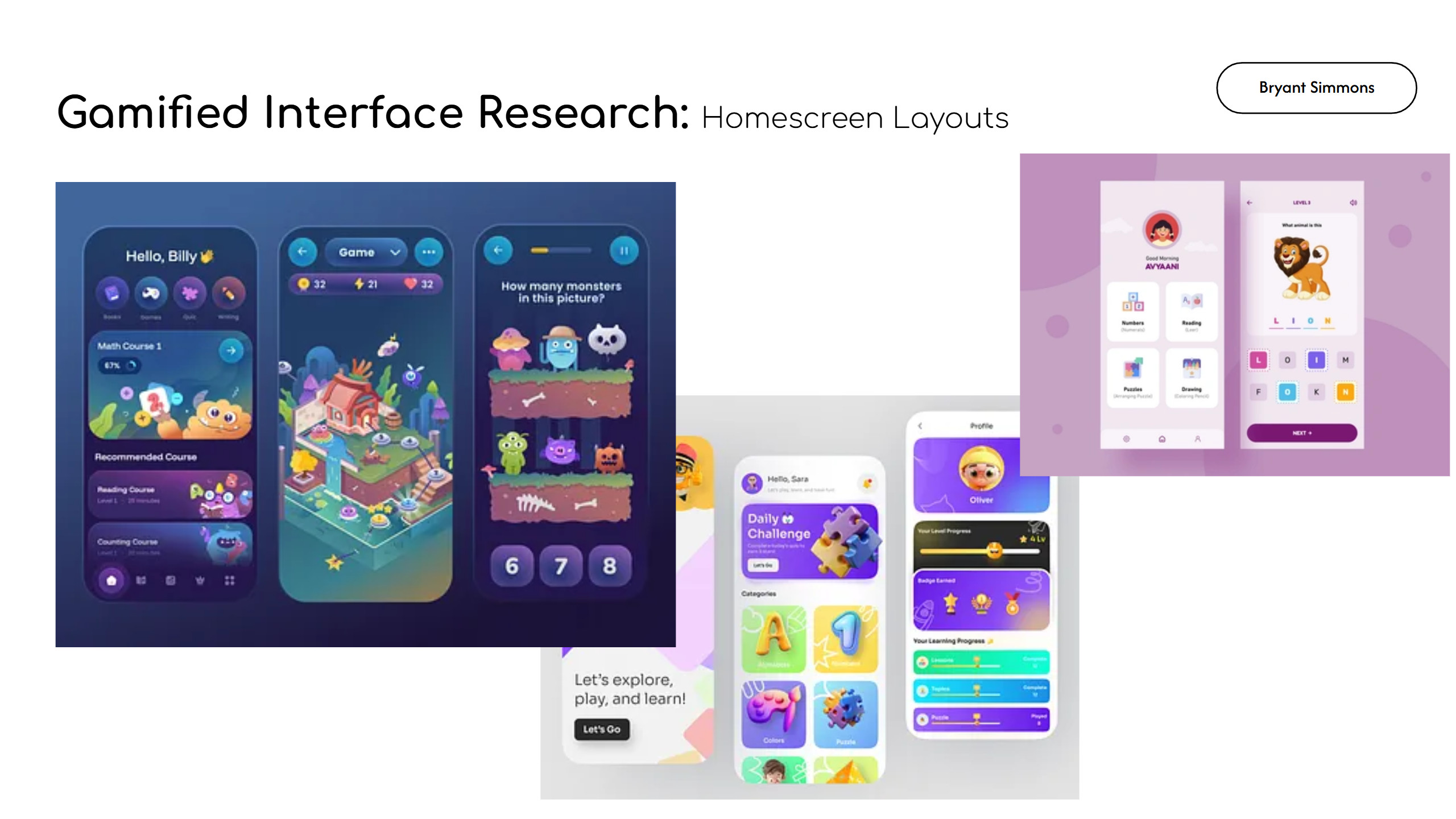 Gamified Interface Research: Homescreen Layouts