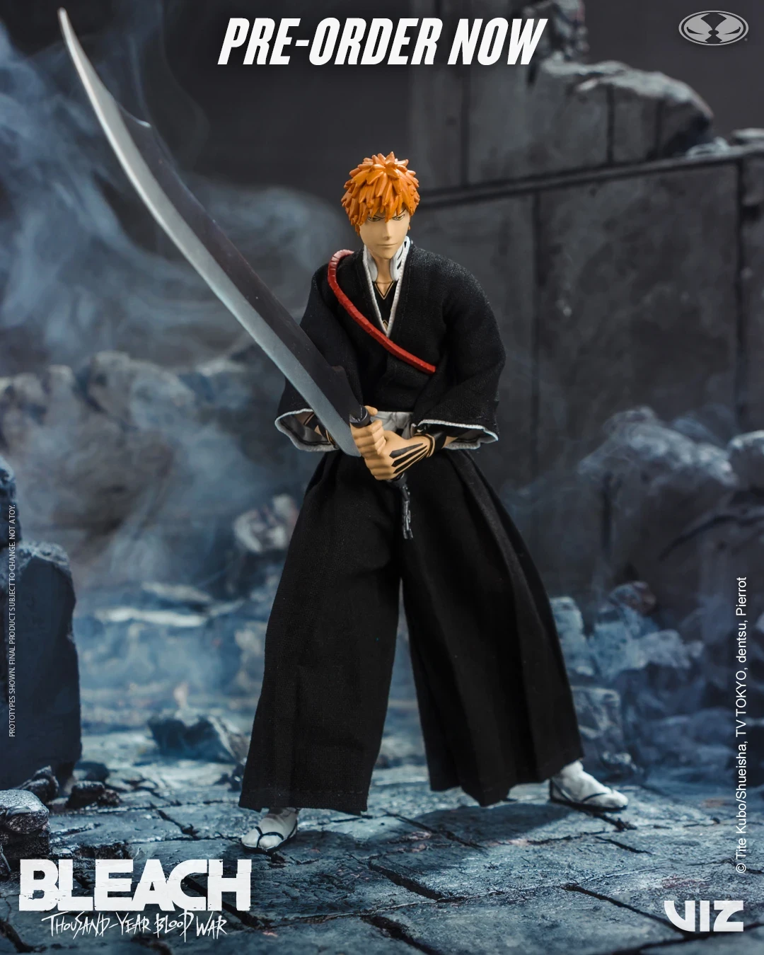Bleach Ichigo - I helped engineer action figure articulation and work on sculpt and prototype revisions for the full wave of Bleach figures