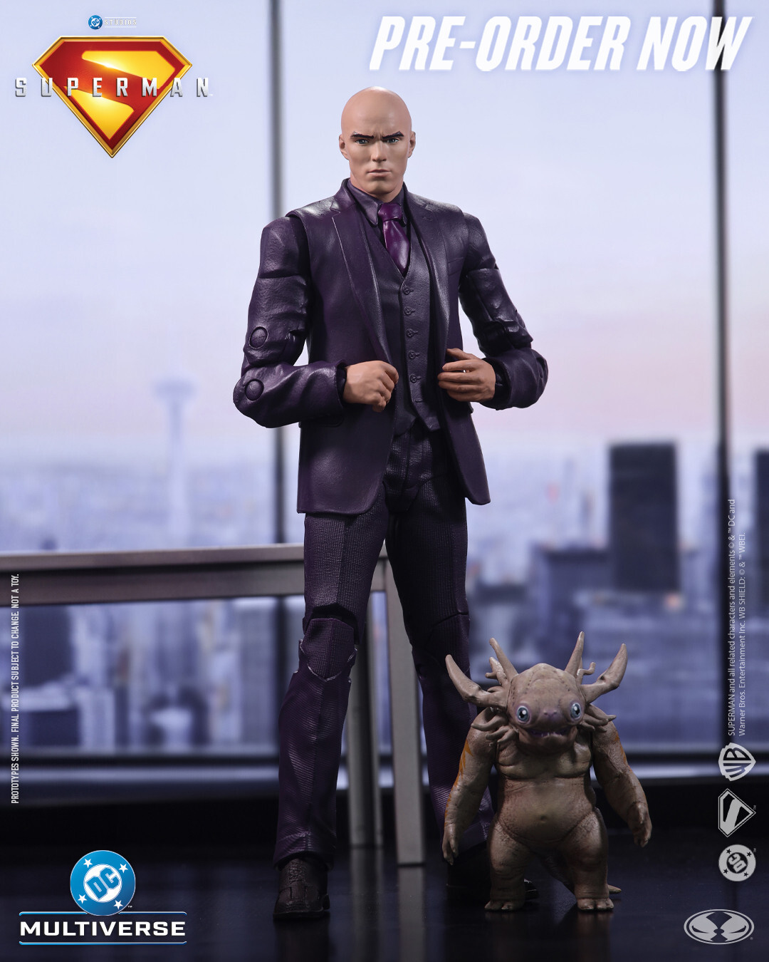 Superman 25 Lex Luthor  - I helped with engineering articulation, prototype and sample review and some project management across the entire wave of figures.
