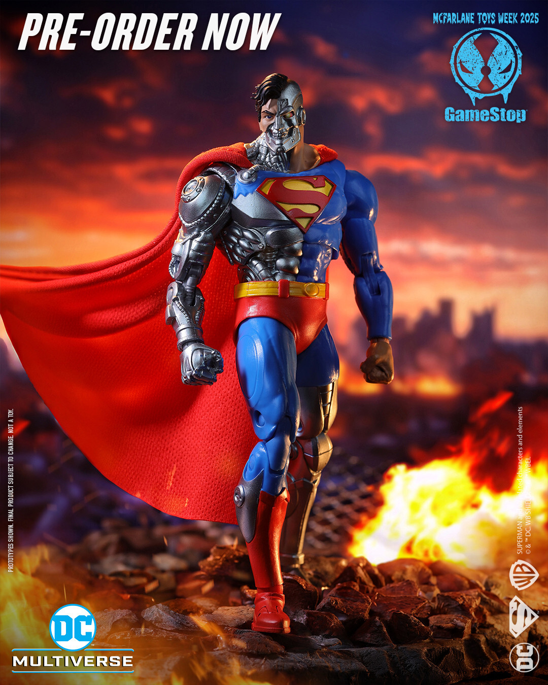 DC Cyborg Superman-  I helped with engineering articulation and prototype and sample review + revisions
