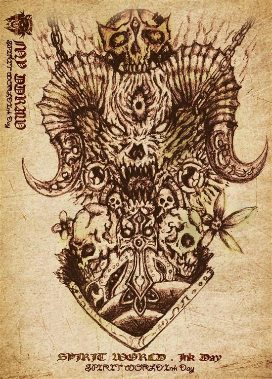 Tattoo design - Demon Skull