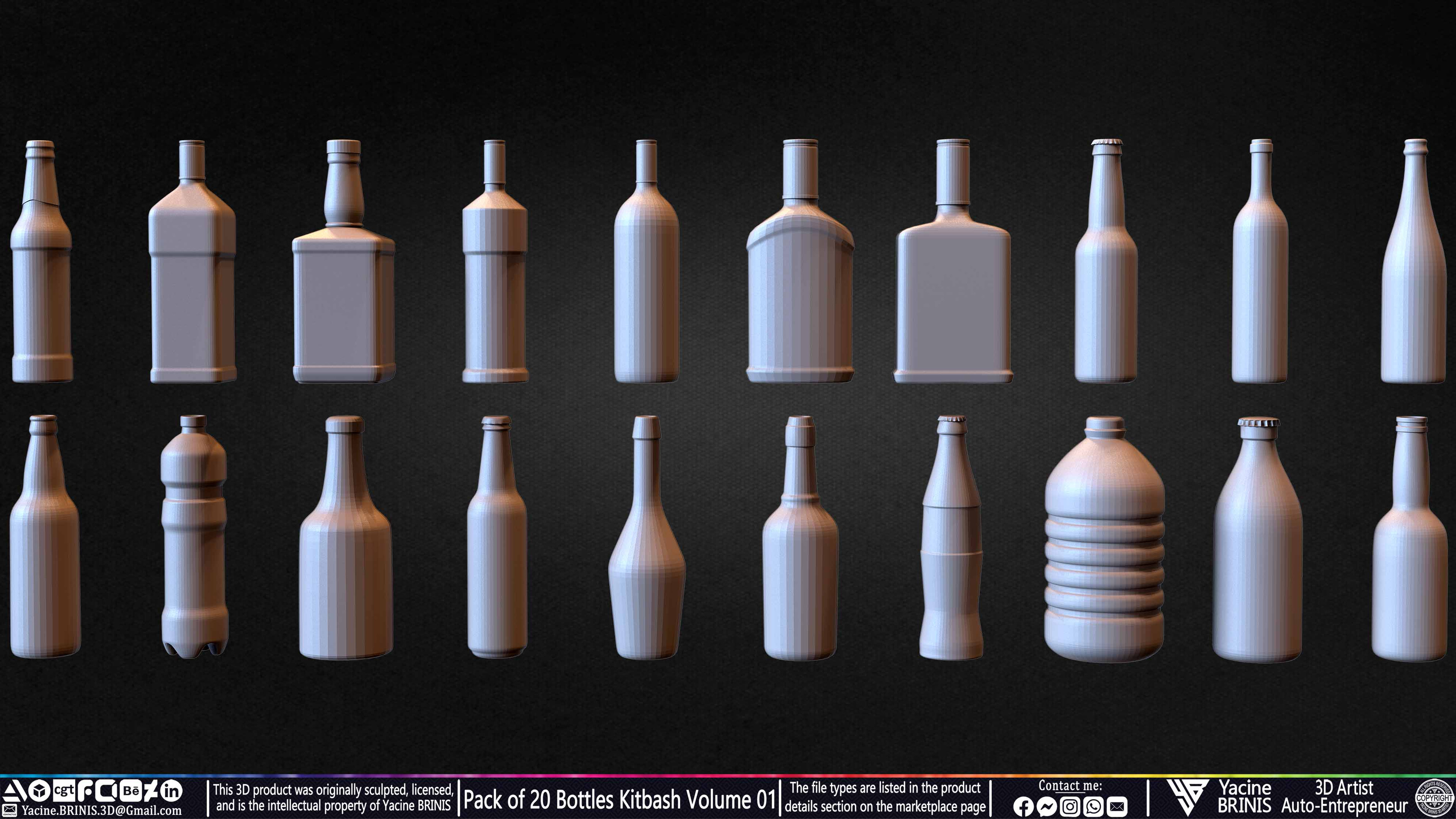 Collections of Bottles Kitbash 02
