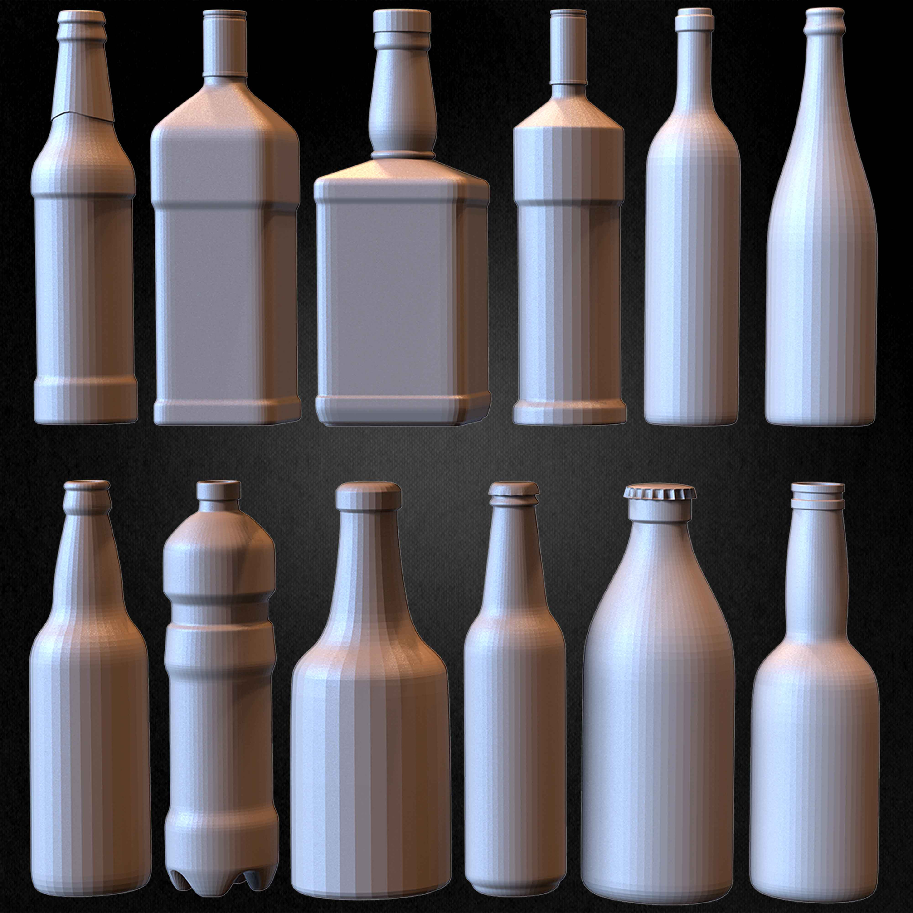 Collections of Bottles Kitbash 01