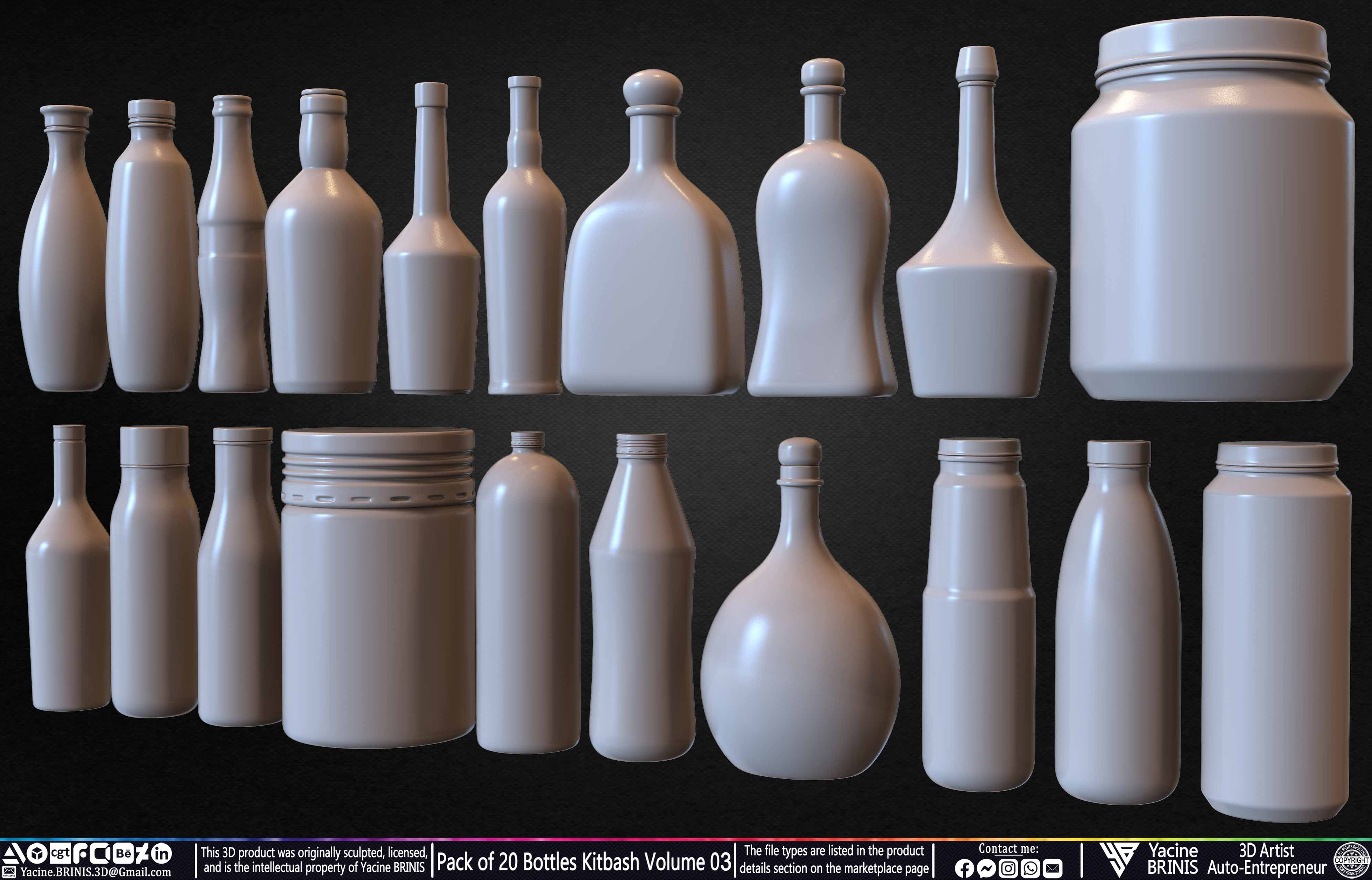 Collections of Bottles Kitbash 17