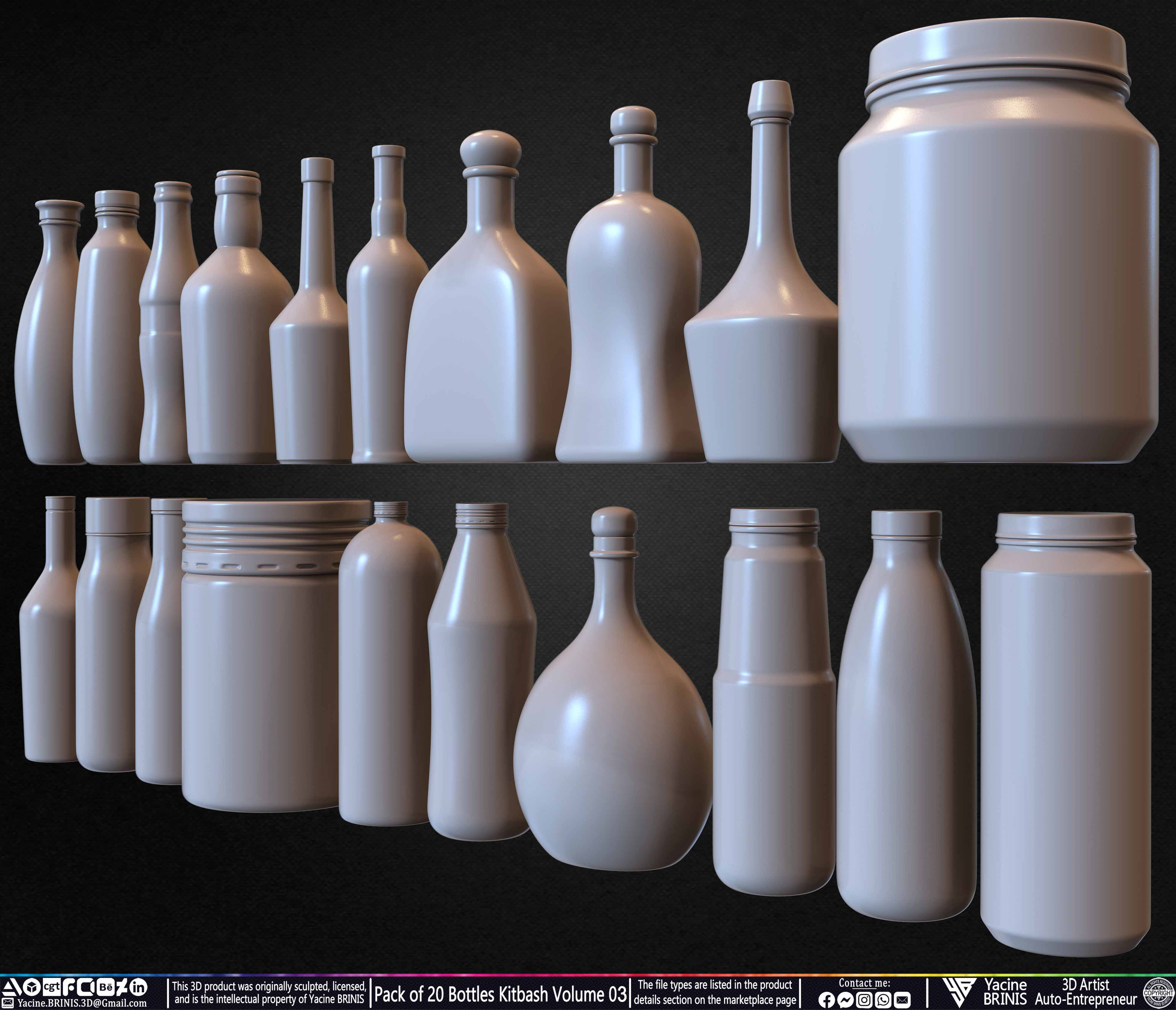 Collections of Bottles Kitbash 18