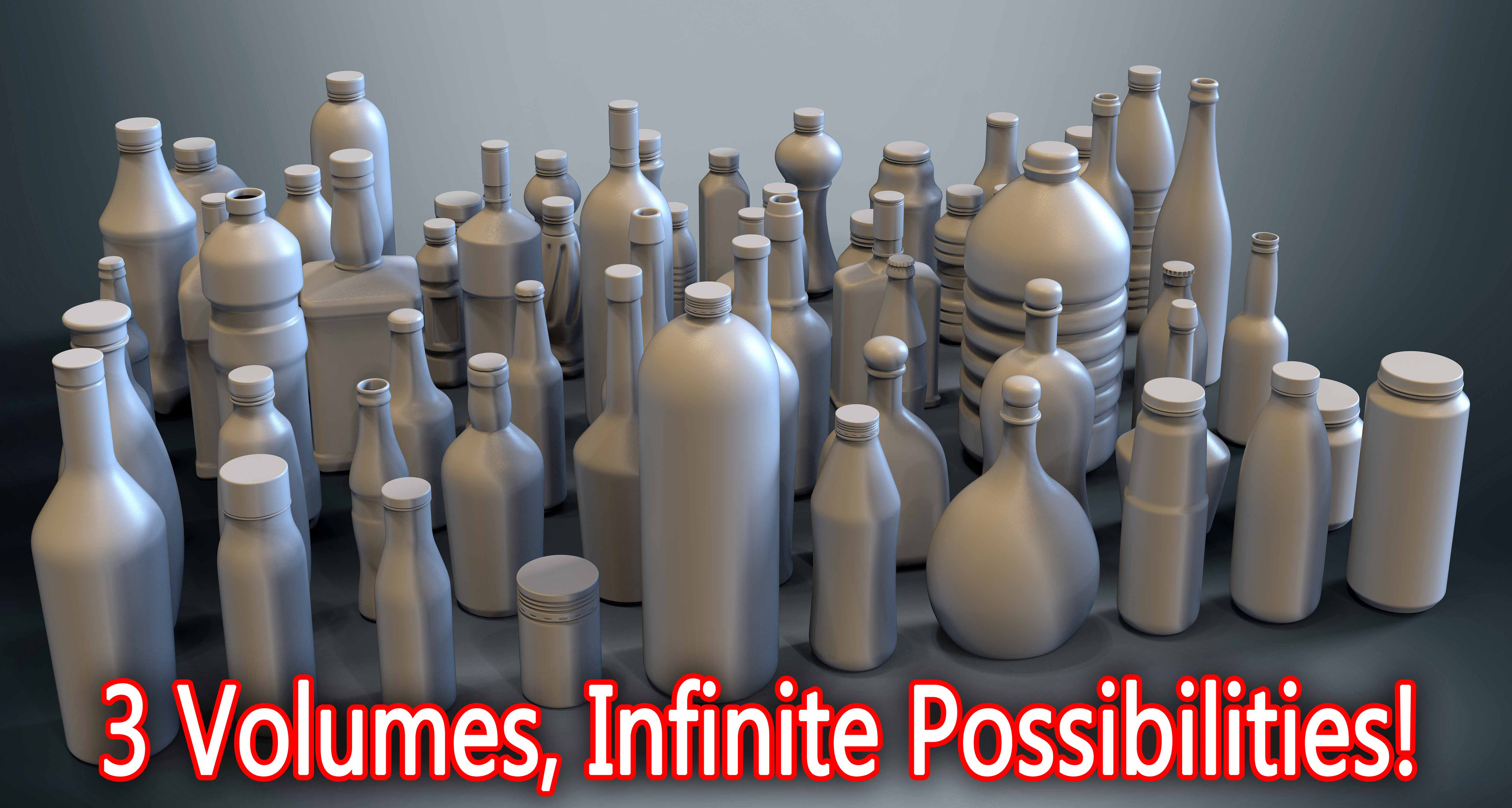 Collections of Bottles Kitbash 24