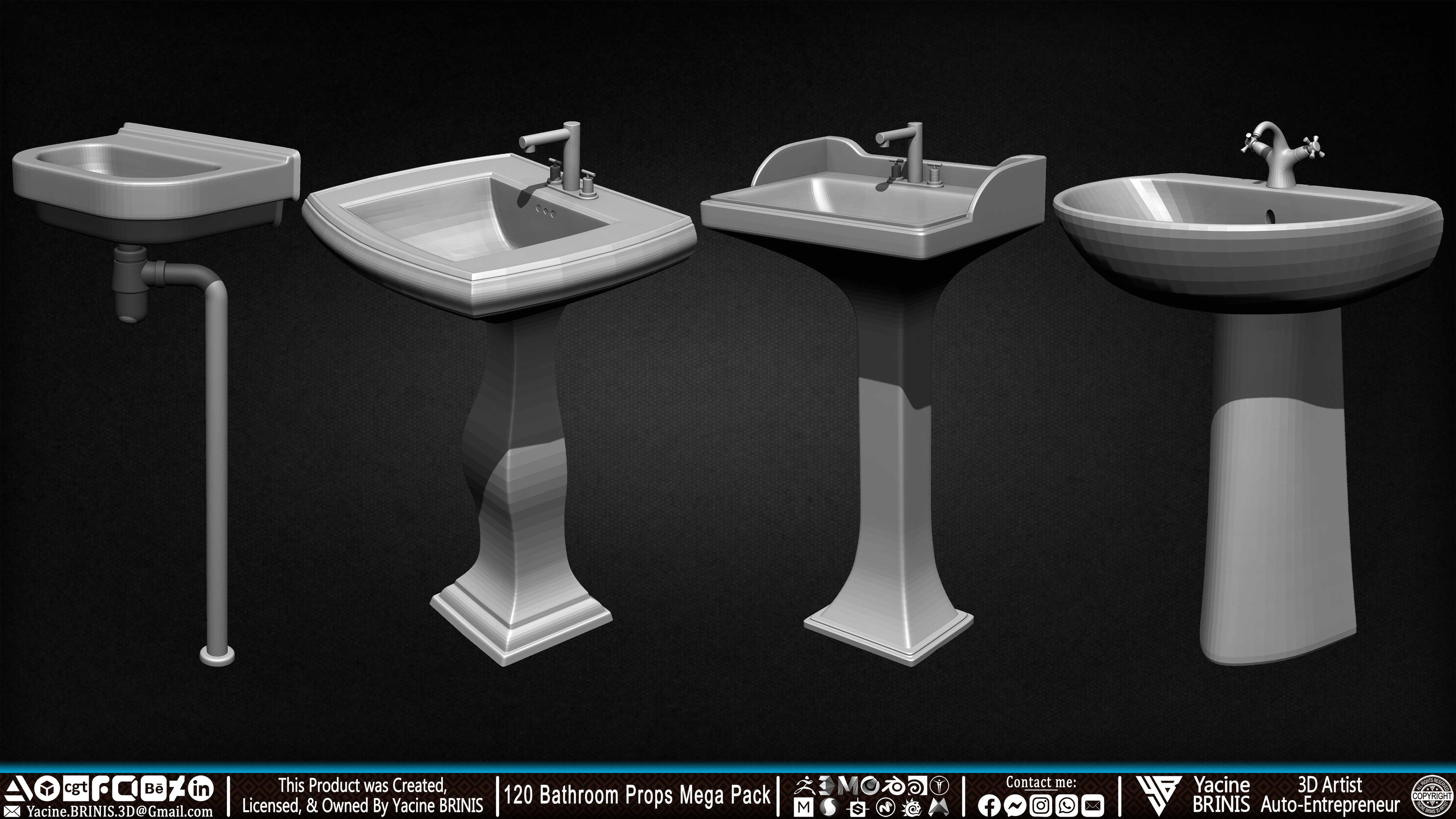 120 Bathroom Props Mega Pack Volume 01 Set 11