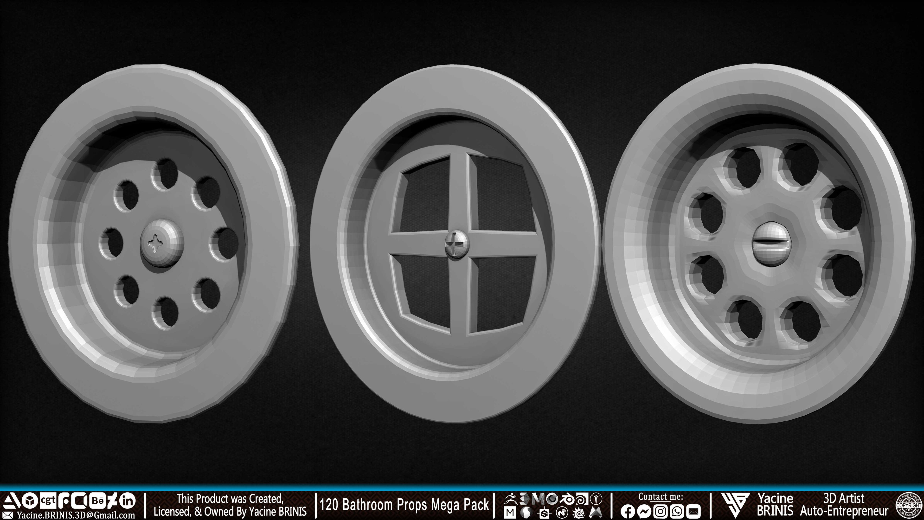 120 Bathroom Props Mega Pack Volume 01 Set 12