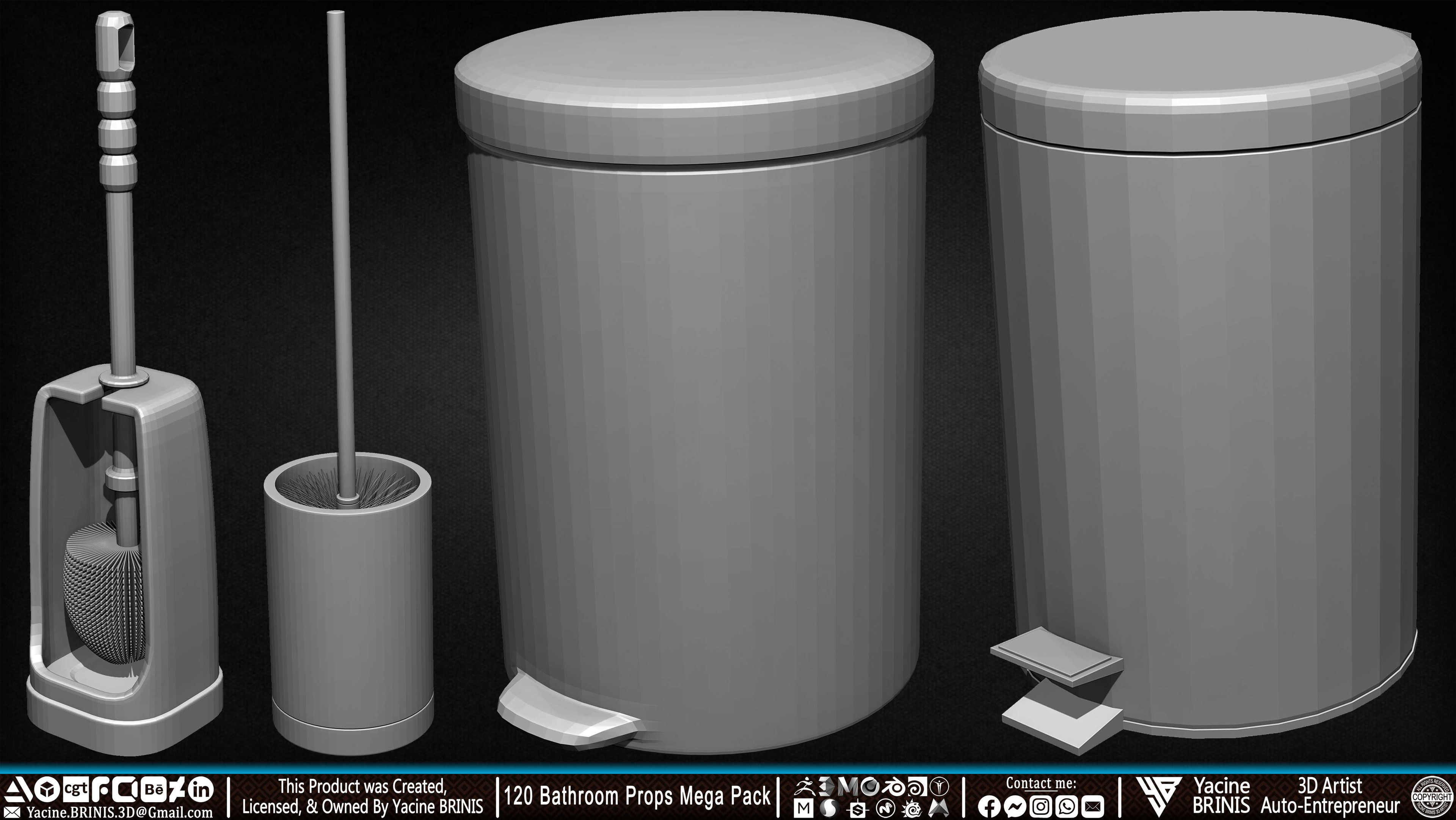 120 Bathroom Props Mega Pack Volume 01 Set 16