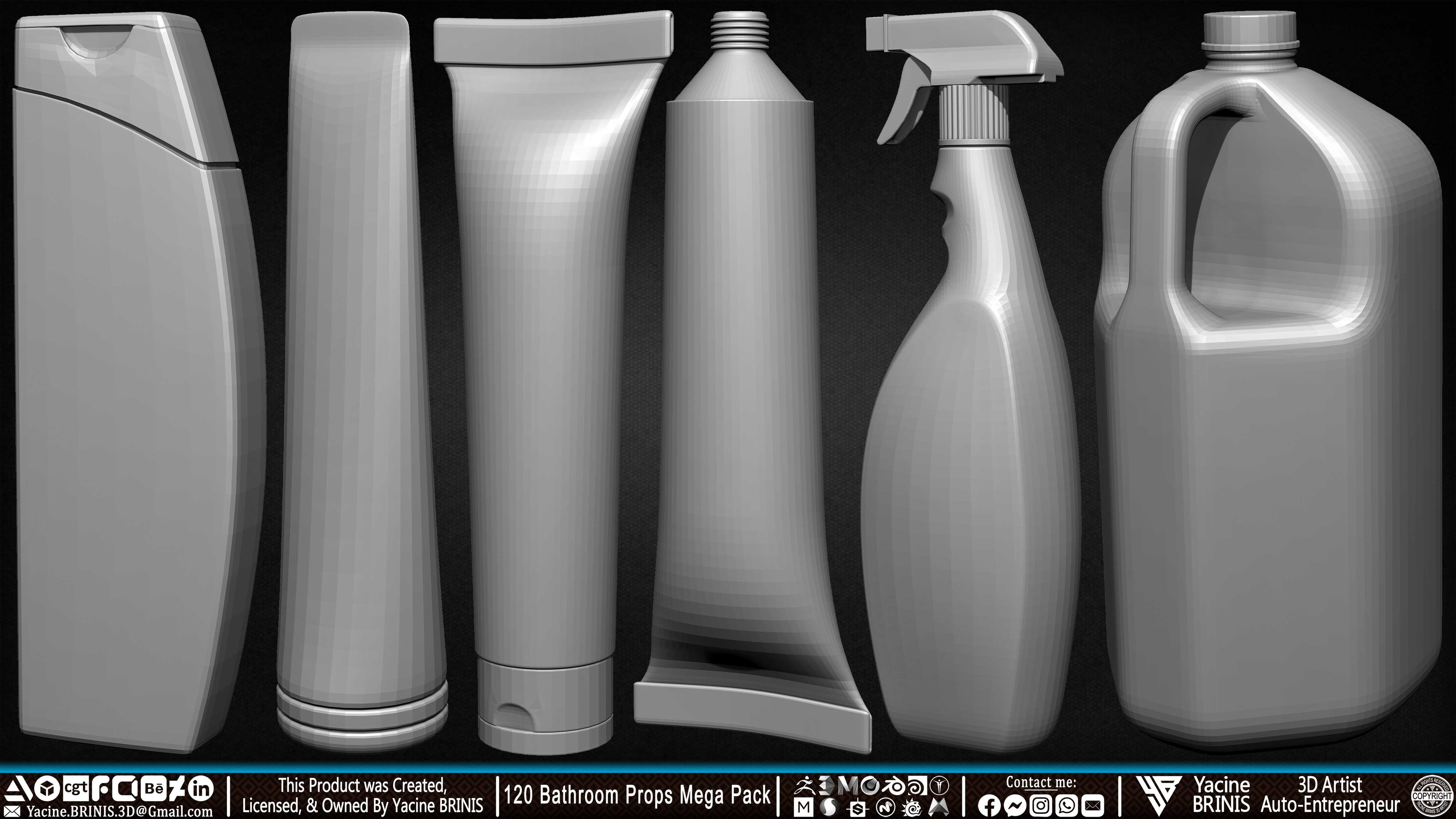 120 Bathroom Props Mega Pack Volume 01 Set 18