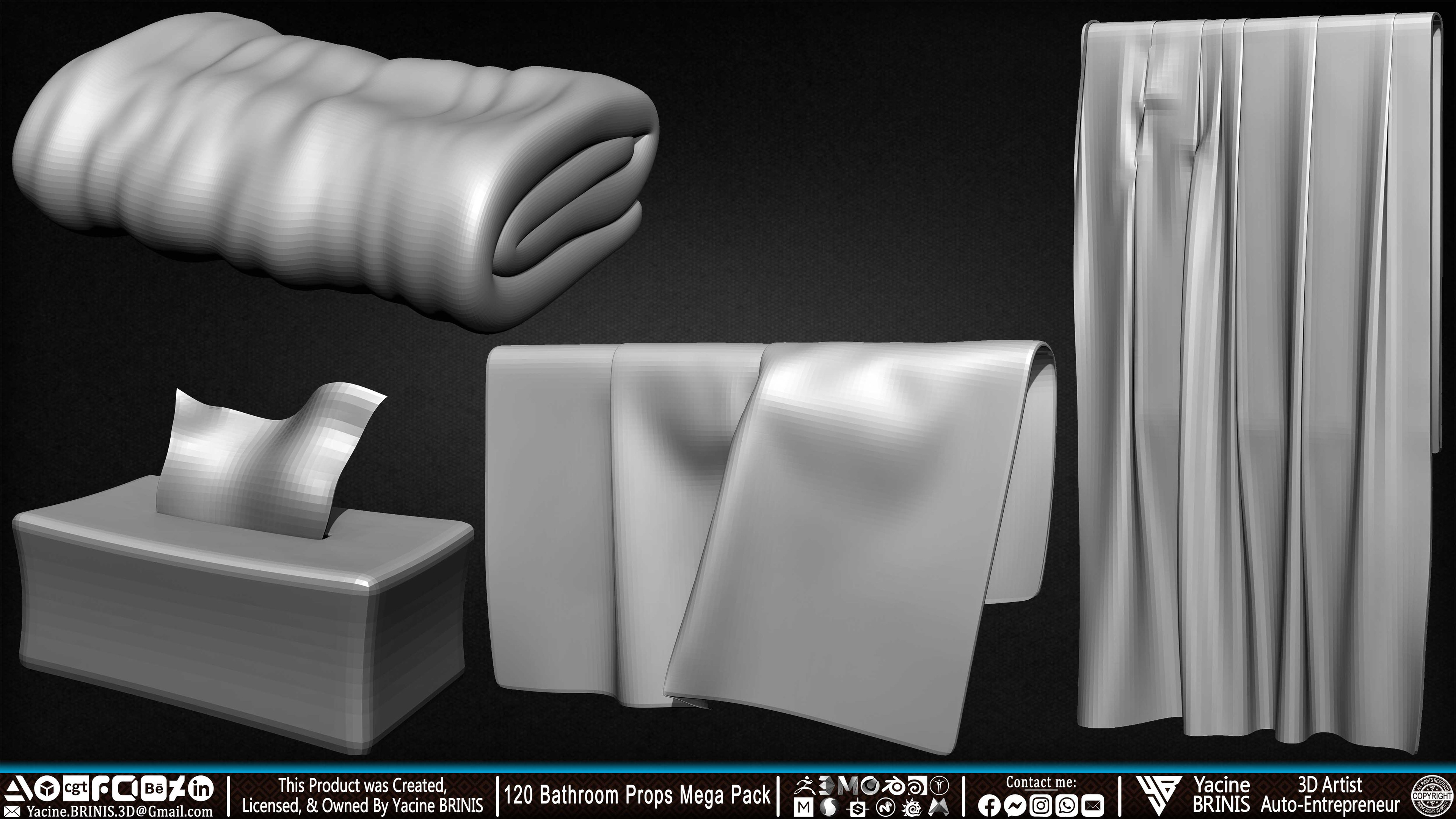 120 Bathroom Props Mega Pack Volume 01 Set 21