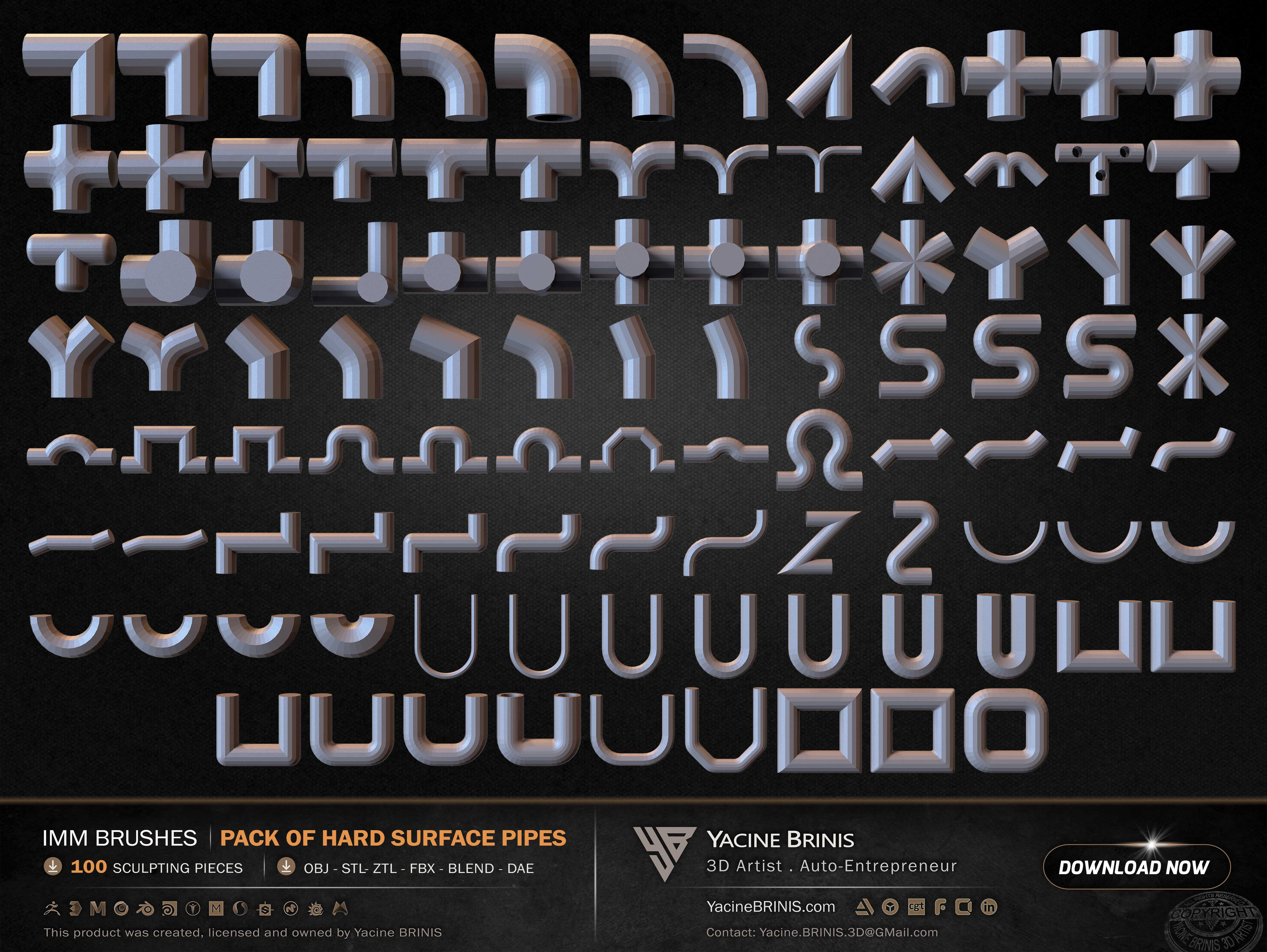 100 Hard Surface IMM Pipes 02