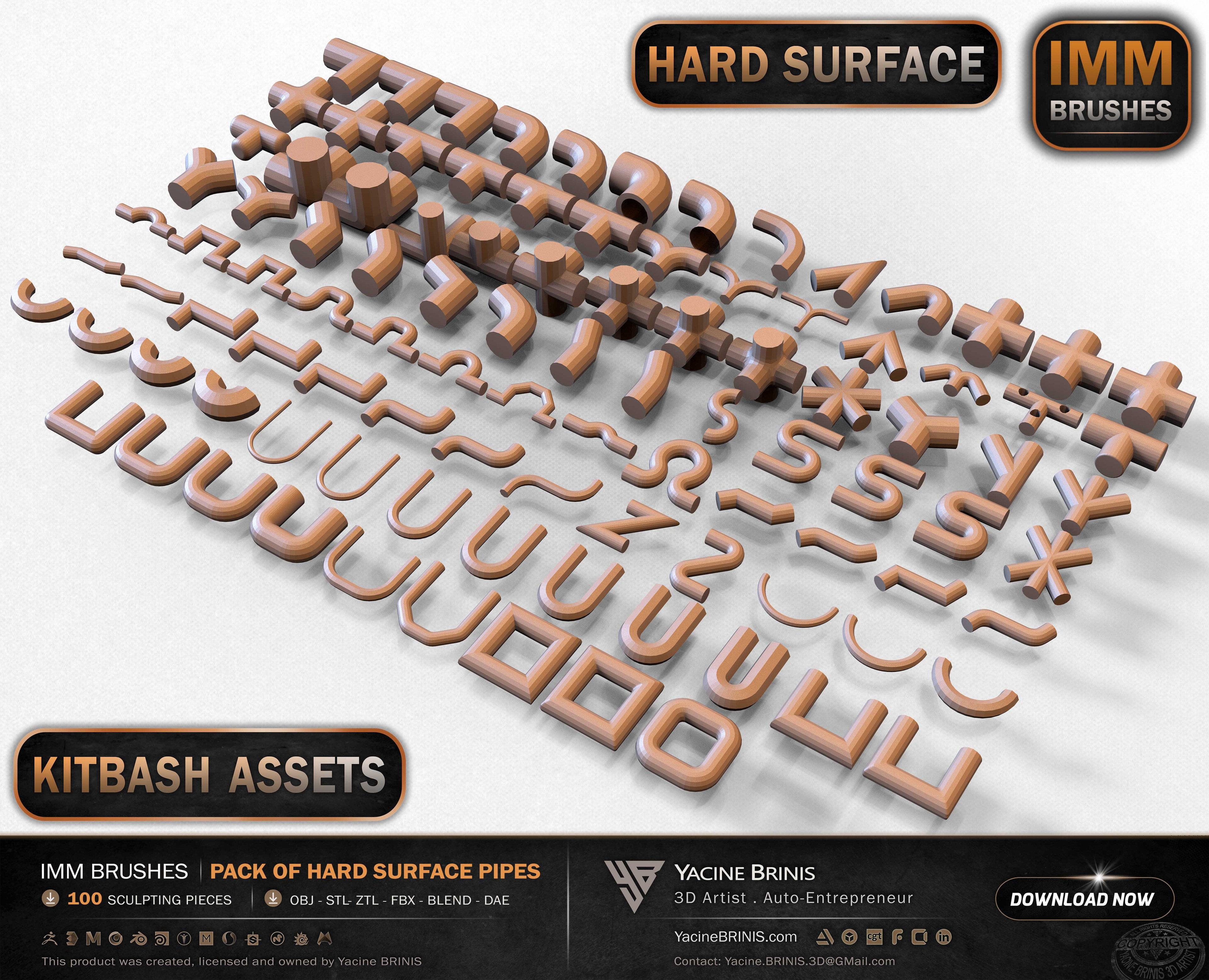100 Hard Surface IMM Pipes 12