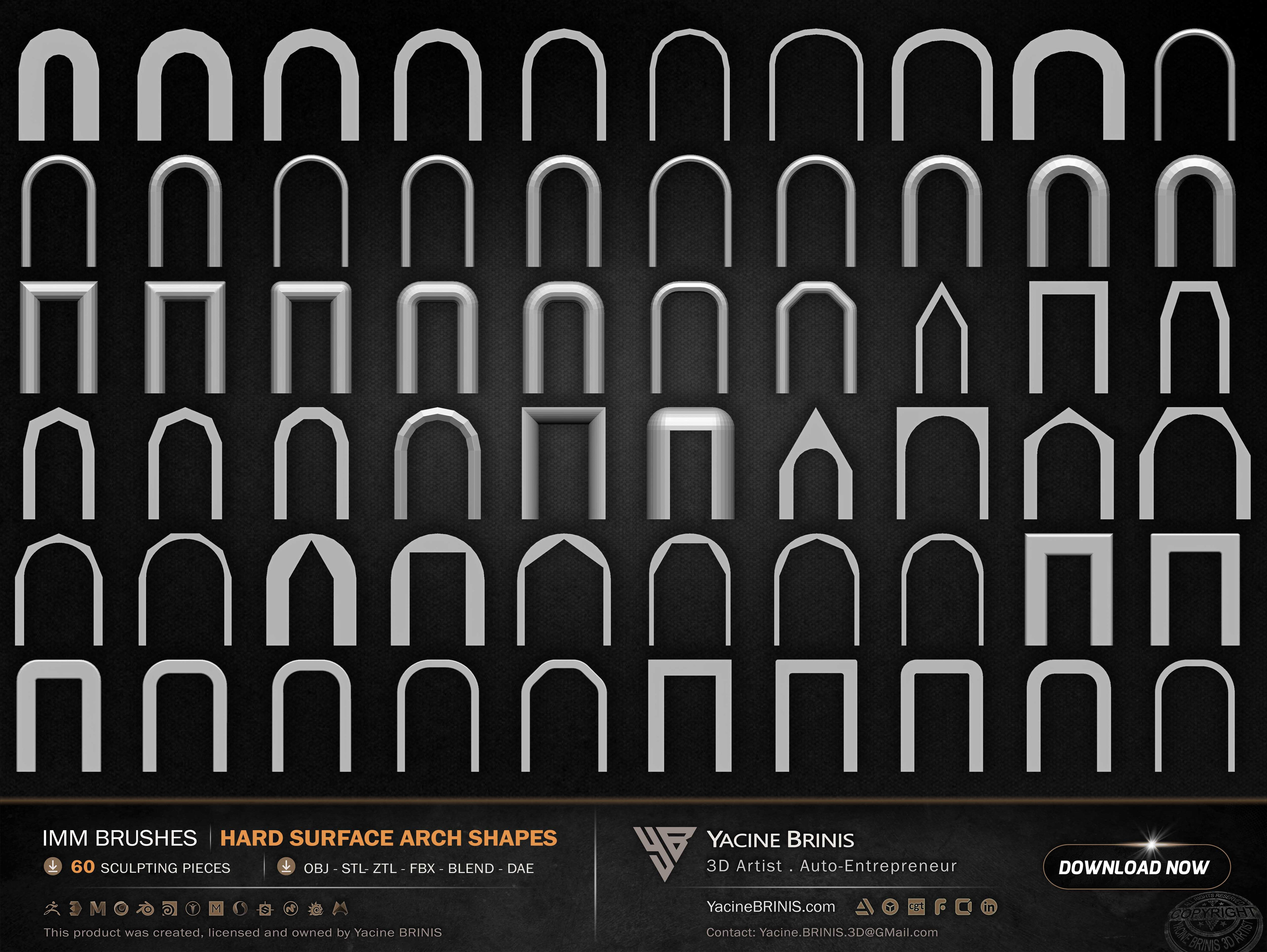 60 Hard Surface IMM Arch Shapes 09