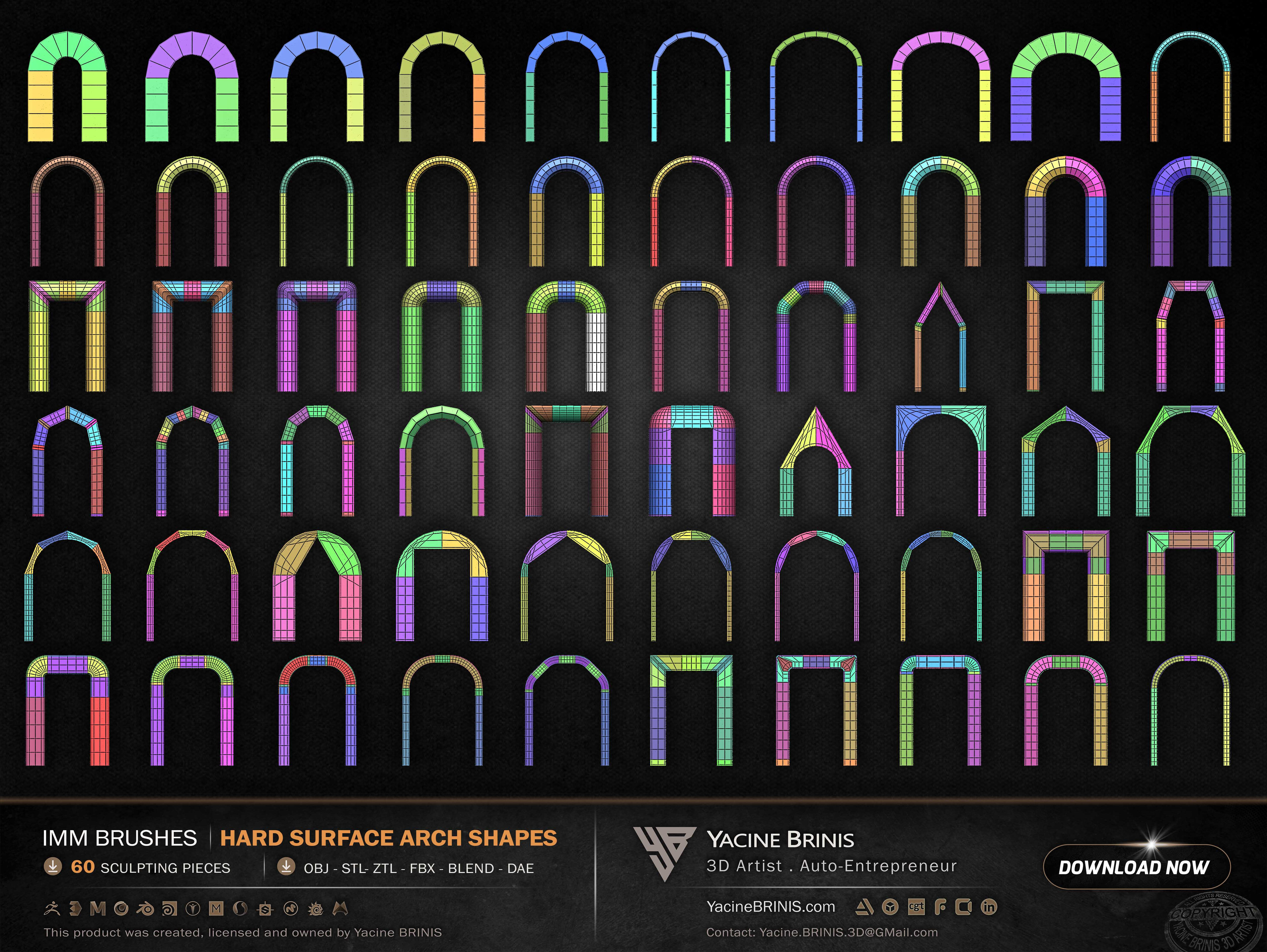 60 Hard Surface IMM Arch Shapes 12