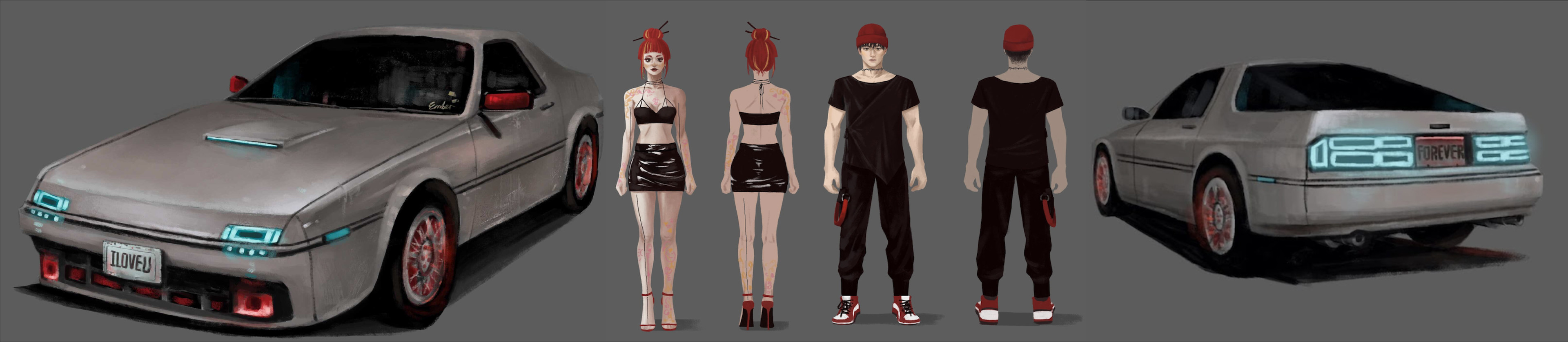   
  
  
  
  
The Technical Art:

1. 3D edge-line style rendering tool in Maya