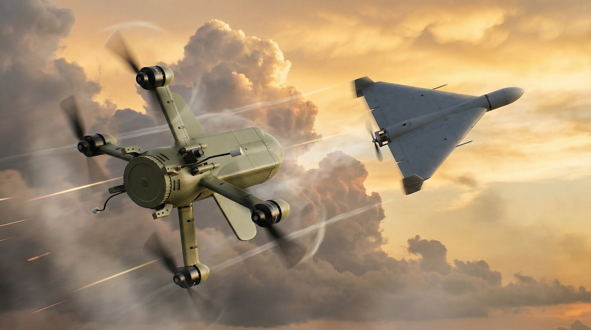 ArtStation - Sting UAV Drone Interceptor | Anti-Drone Kamikaze